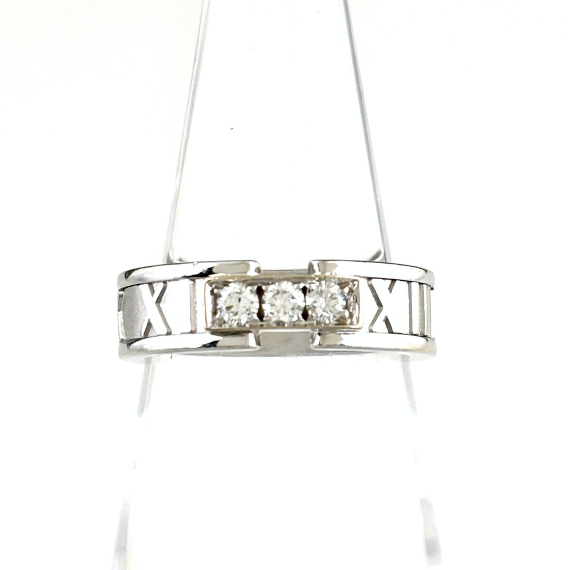 Tiffany & Co. Atlas 3P Ring, 1995 Diamond 750 Diamond, Women\'s Ring