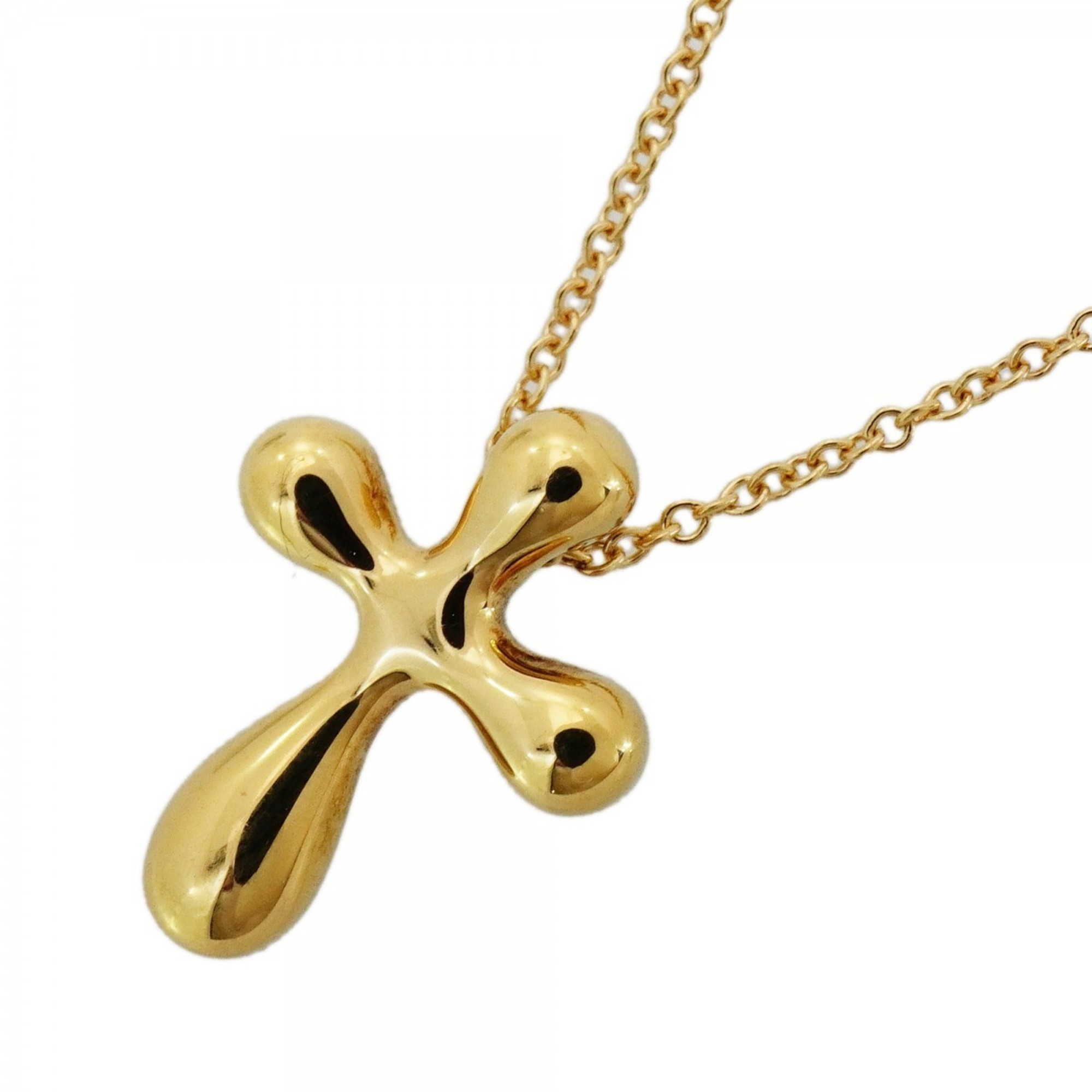 Tiffany & Co. Small Cross Necklace, 18K Yellow Gold, Women\'s