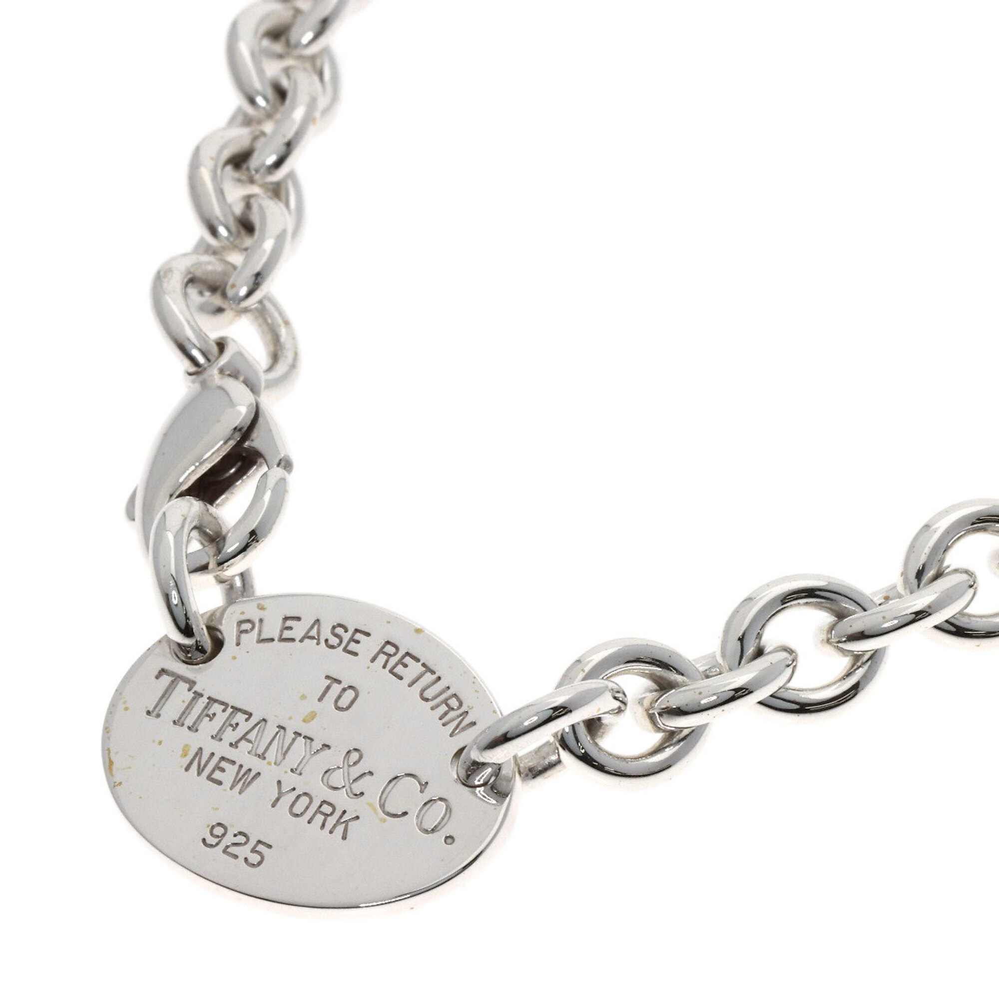 Tiffany & Co. Return to Oval Necklace, Silver, Women\'s.