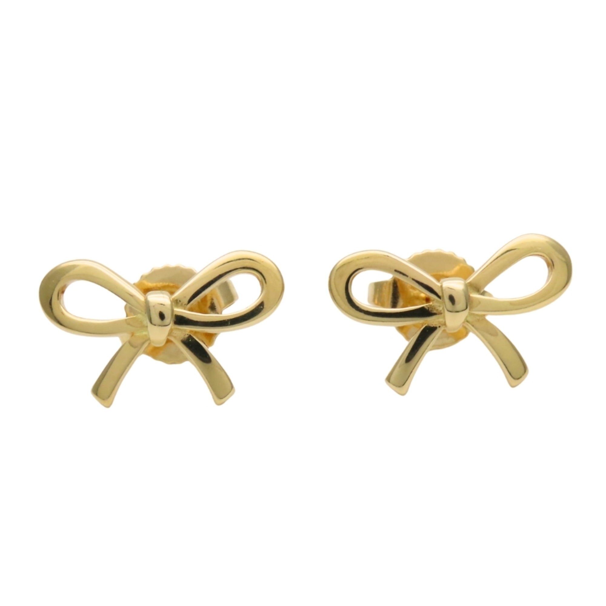 Tiffany & Co. Bow Ribbon Earrings, 18K Yellow Gold, Women\'s.