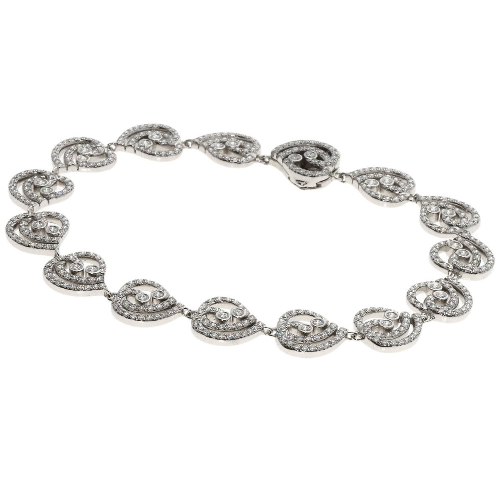 Tiffany & Co. Enchant Heart Diamond Bracelet in Platinum PT950 for Women.