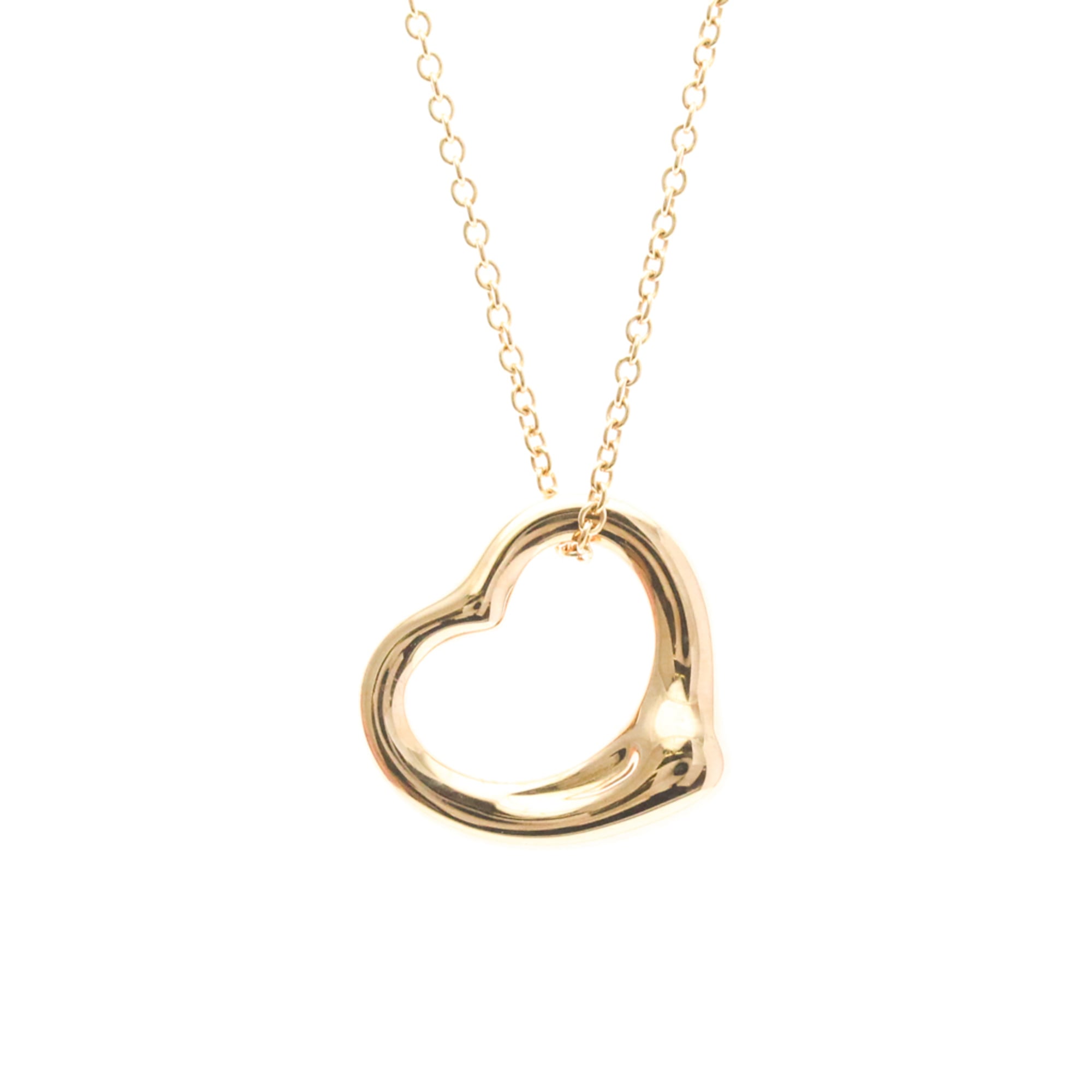 Tiffany Open Heart Pink Gold (18K) No Stone Men,Women Fashion Pendant Necklace (Pink Gold)