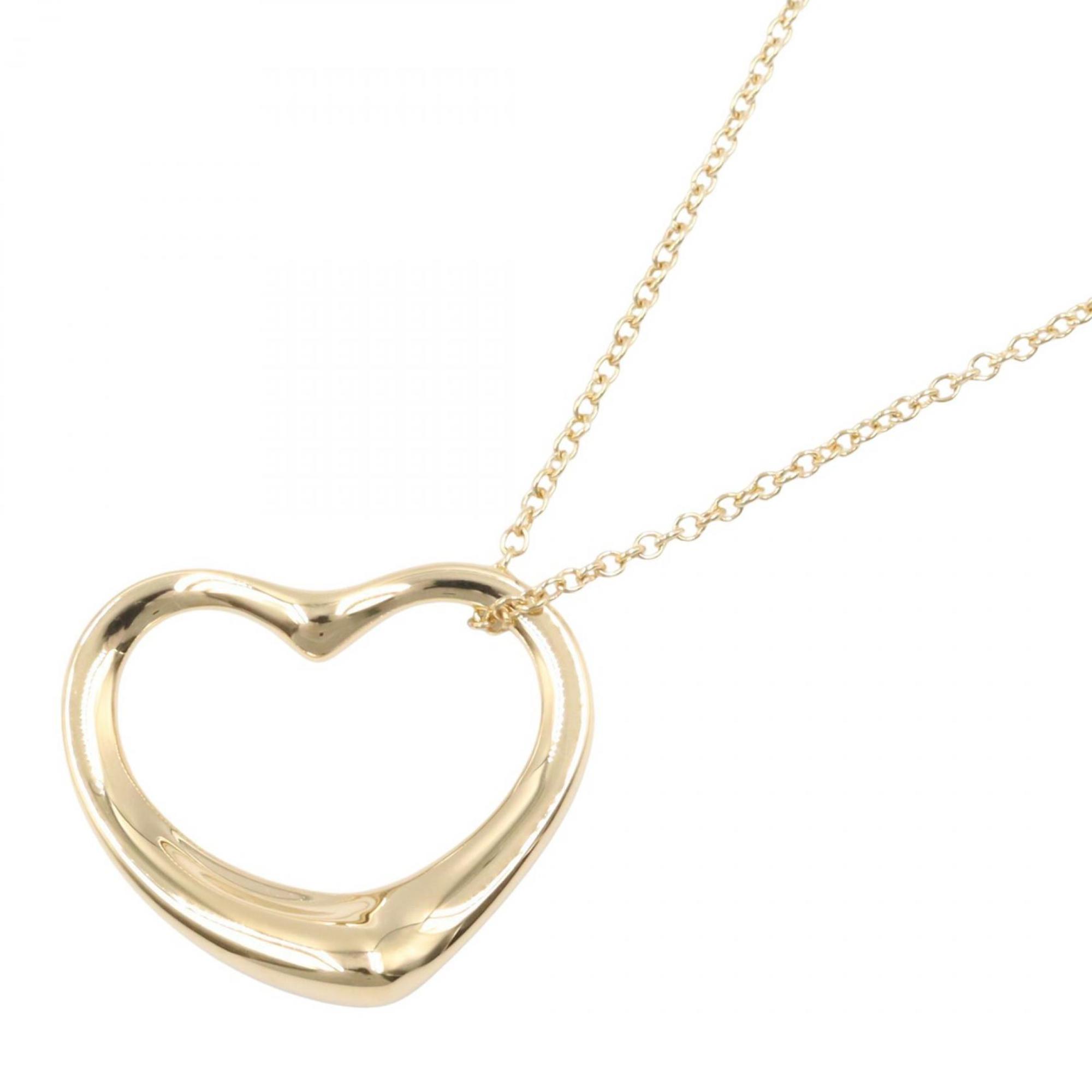 Tiffany & Co. Open Heart Necklace, Medium, 18K Yellow Gold, Women\'s