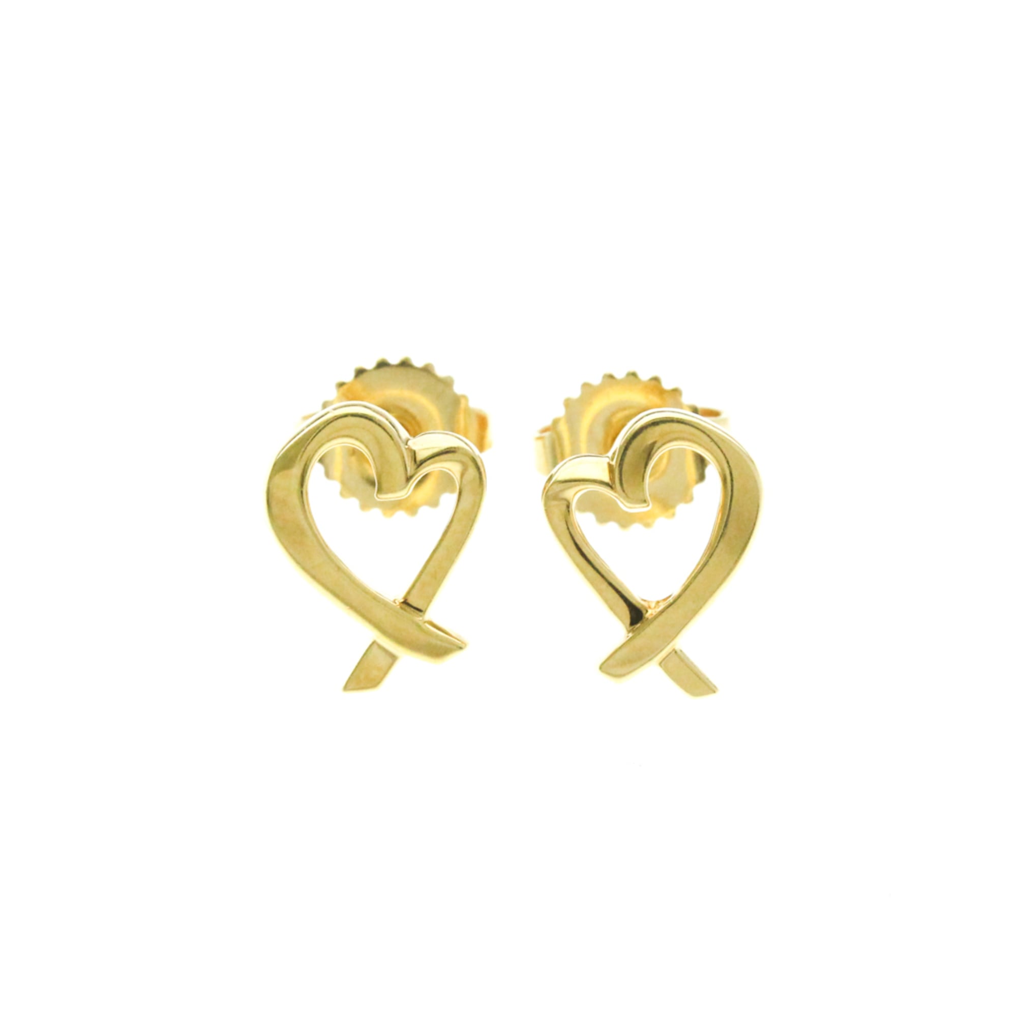 Tiffany Loving Heart No Stone Yellow Gold (18K) Stud Earrings Gold