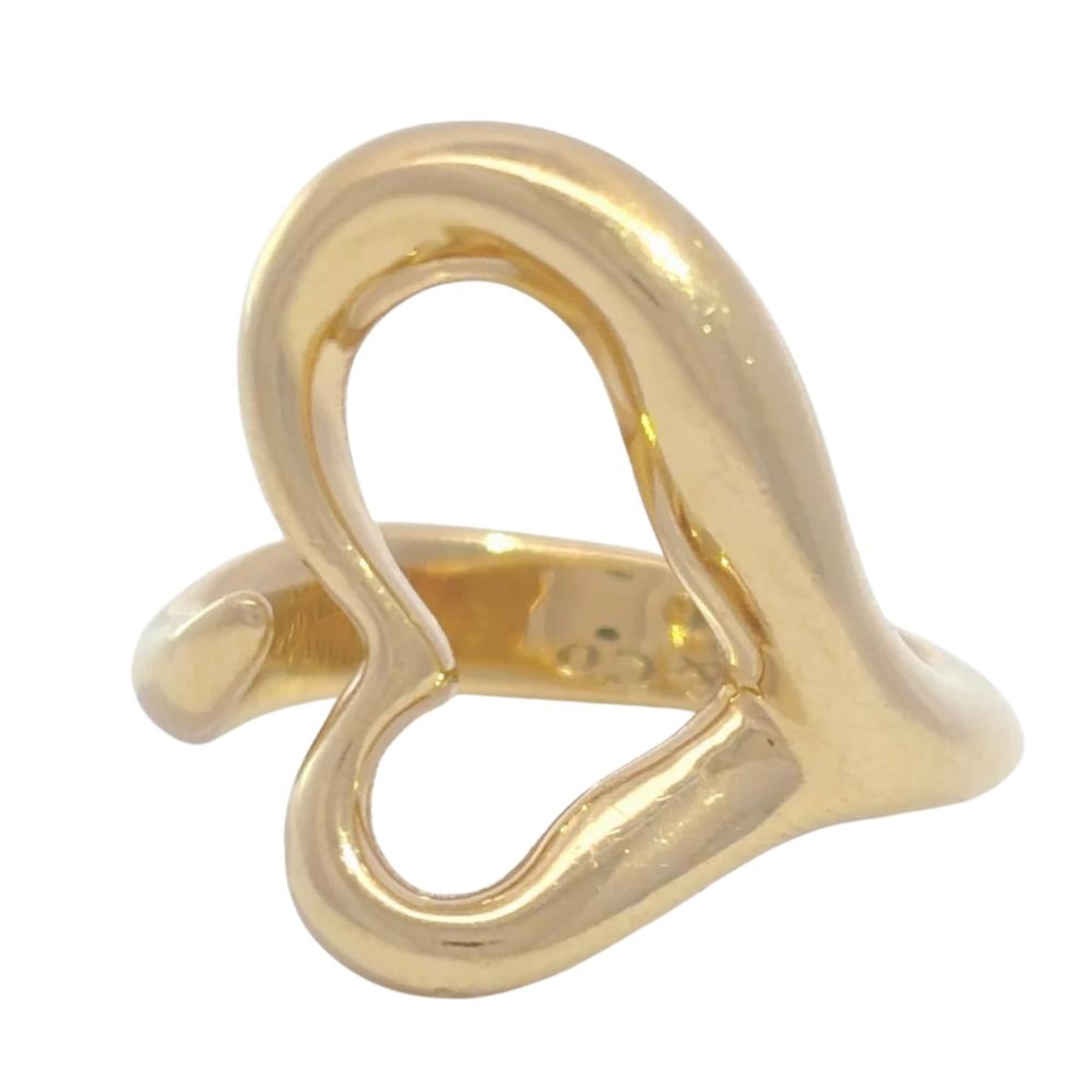 Tiffany & Co. Elsa Peretti Open Heart Ring, approximately 18K gold, 9.6g.