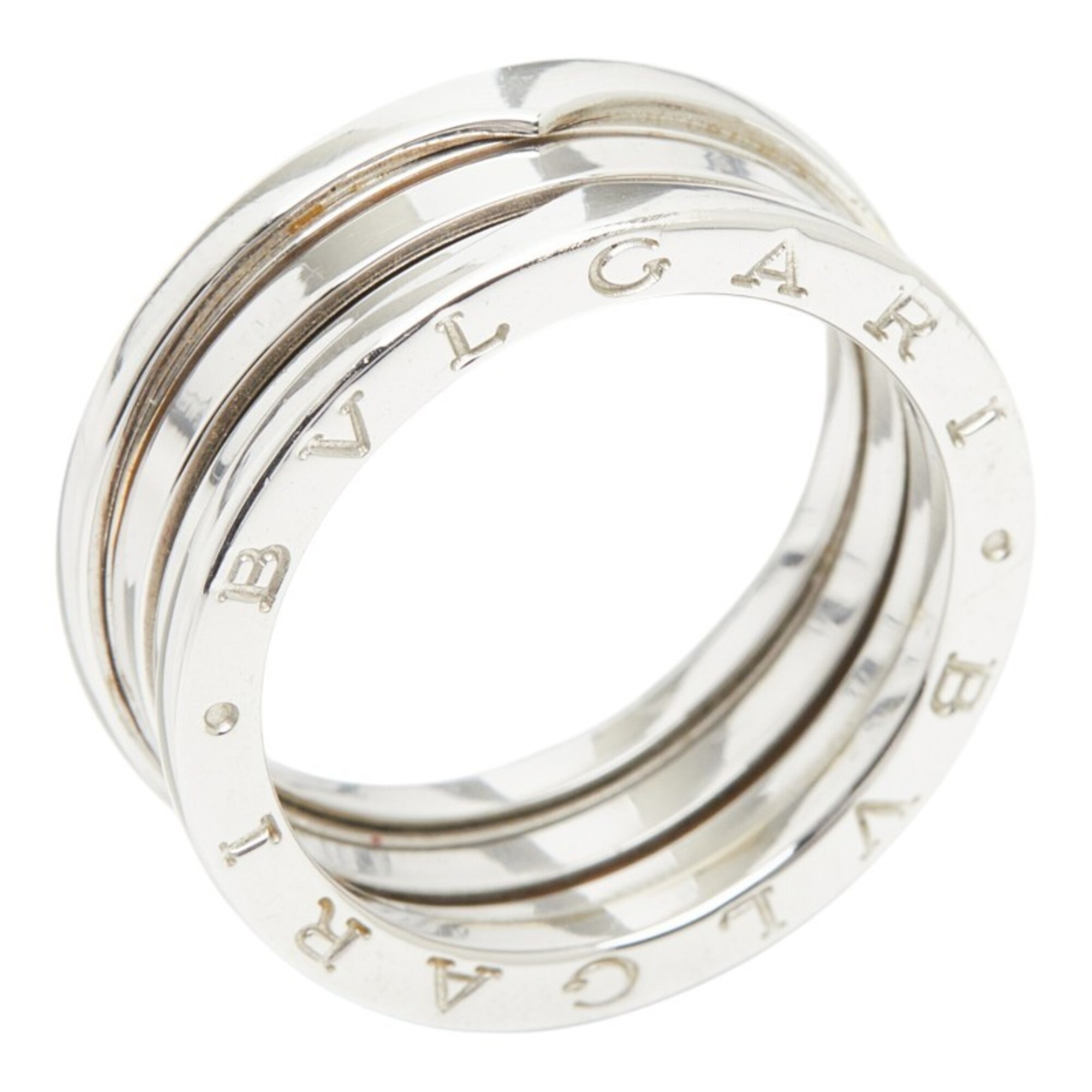 Bvlgari Bulgari B.zero1 2-band ring, size 63, 18KWG white gold, men\'s ring.