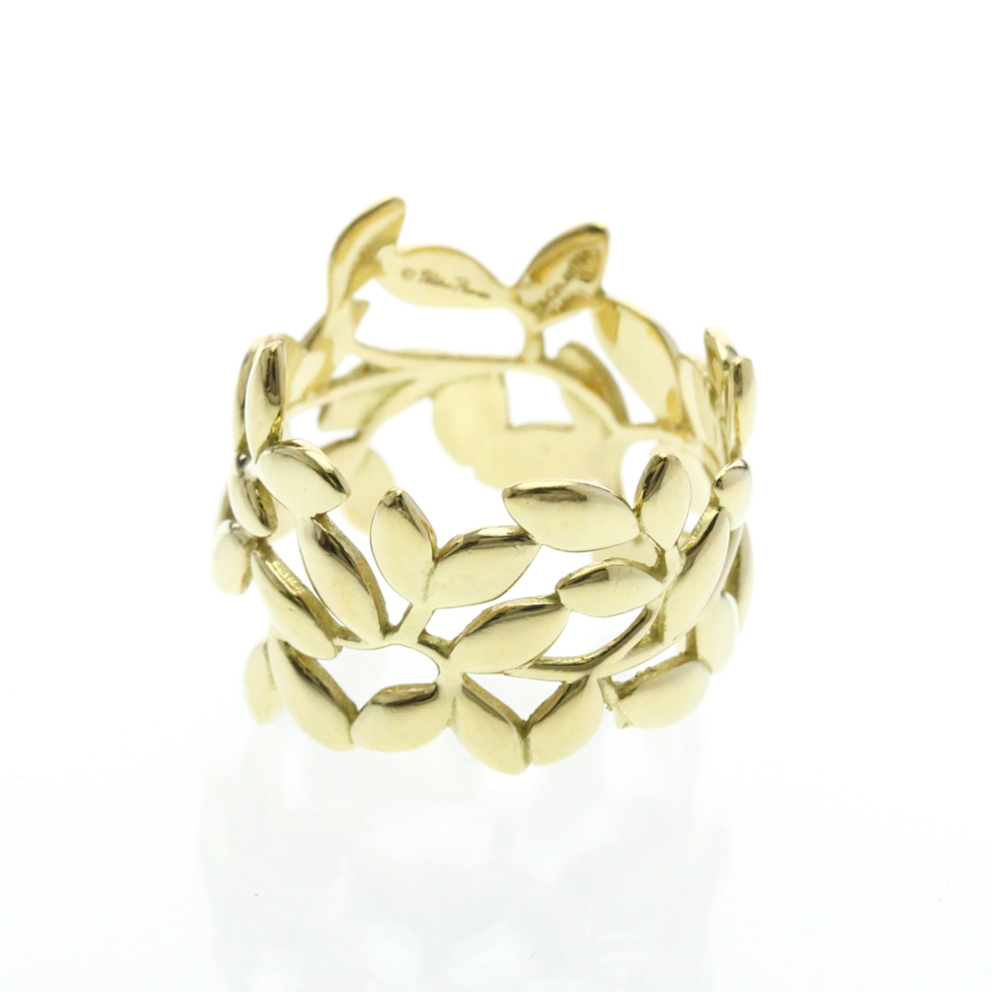 Tiffany Olive Leaf Ring Yellow Gold (18K) Fashion No Stone Band Ring Gold