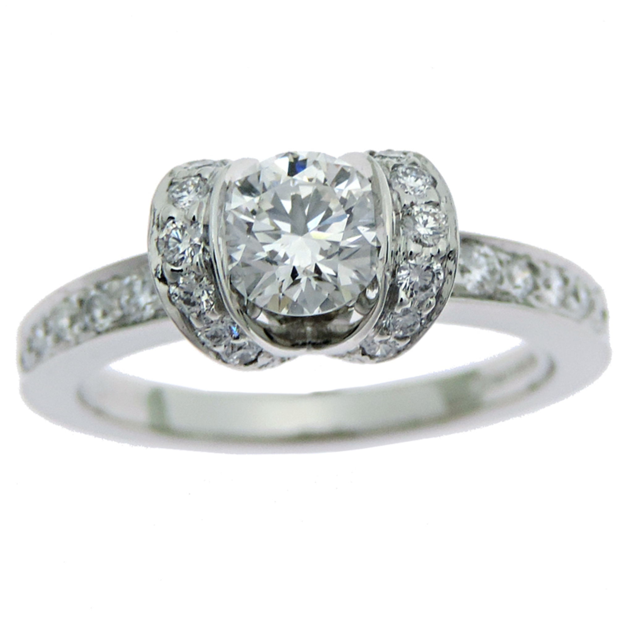 Tiffany Ribbon 0.45ct Diamond Women\'s Ring in Pt950 Platinum