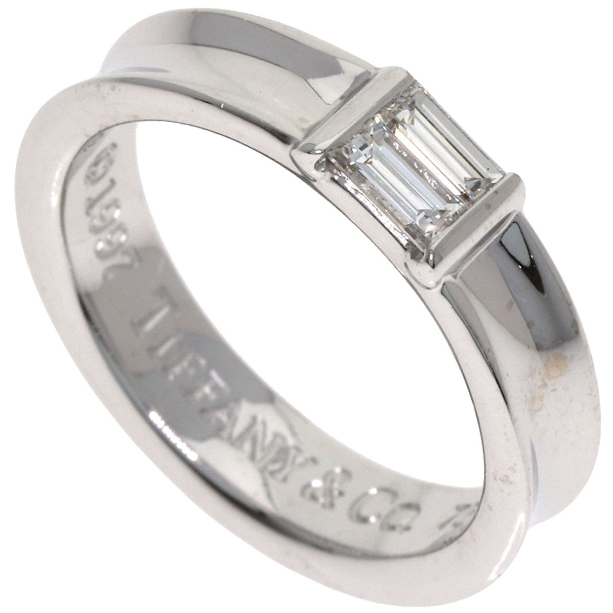 Tiffany & Co. Stacking Band Diamond Ring, 18K White Gold, Women\'s.