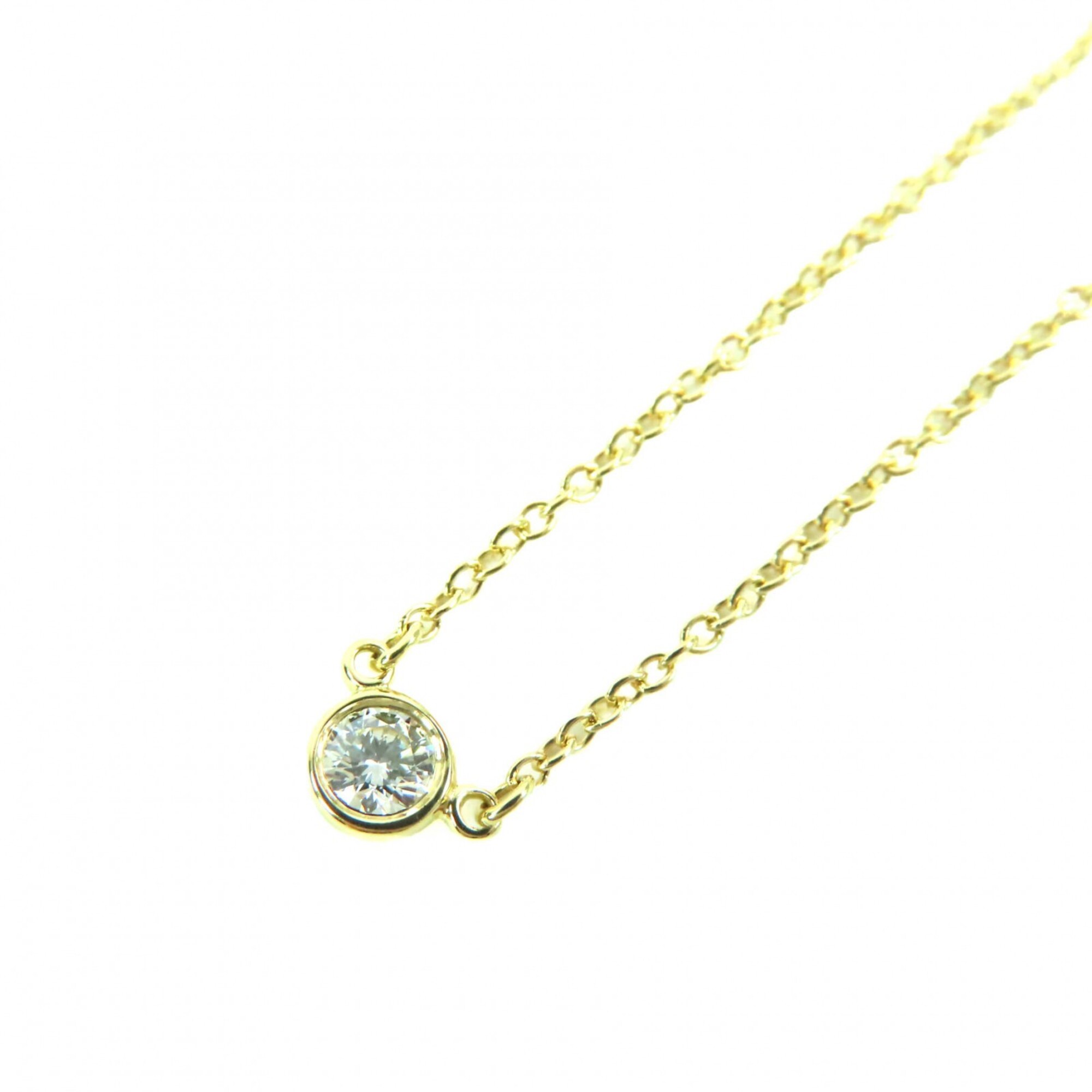 TIFFANY&Co. Tiffany & Co. By the Yard Elsa Peretti K18 750YG Diamond 0.05ct Necklace, Frame Diameter