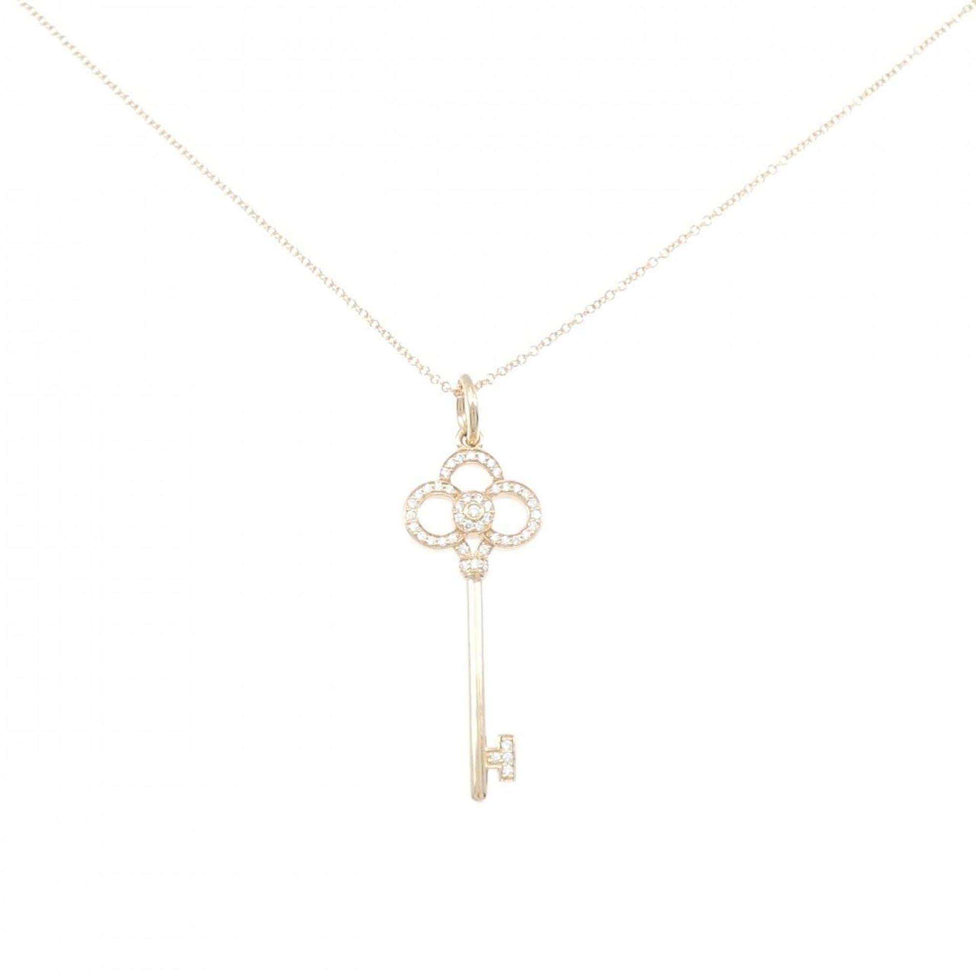 Tiffany Crown Key Necklace 0.11CT