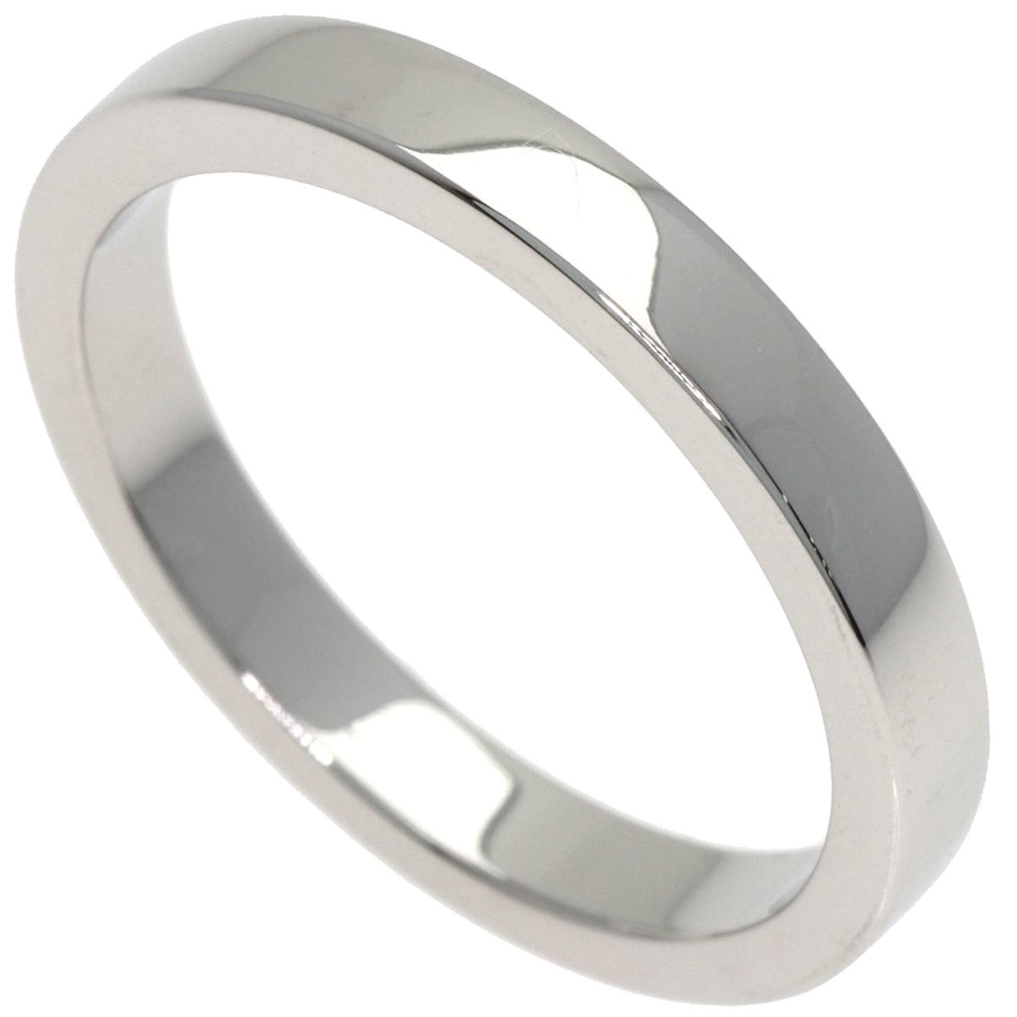 Bulgari Flat Band Ring, Platinum PT950, Women\'s BVLGARI