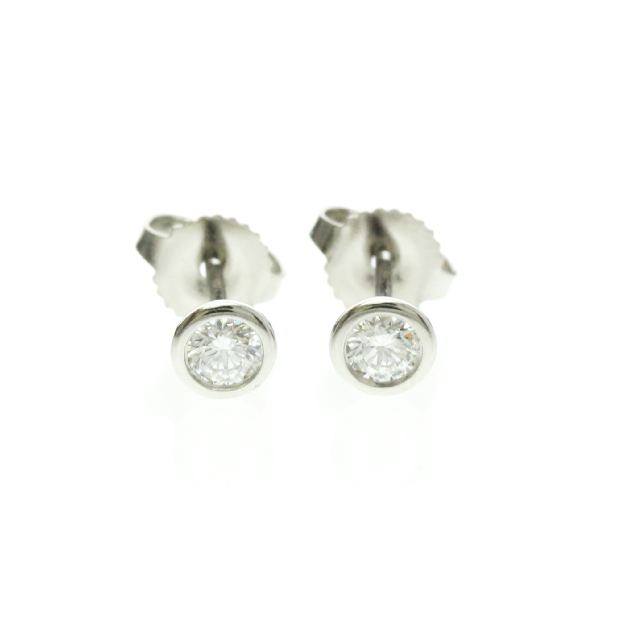 Tiffany Diamonds By The Yard Diamond Platinum Stud Earrings Silver