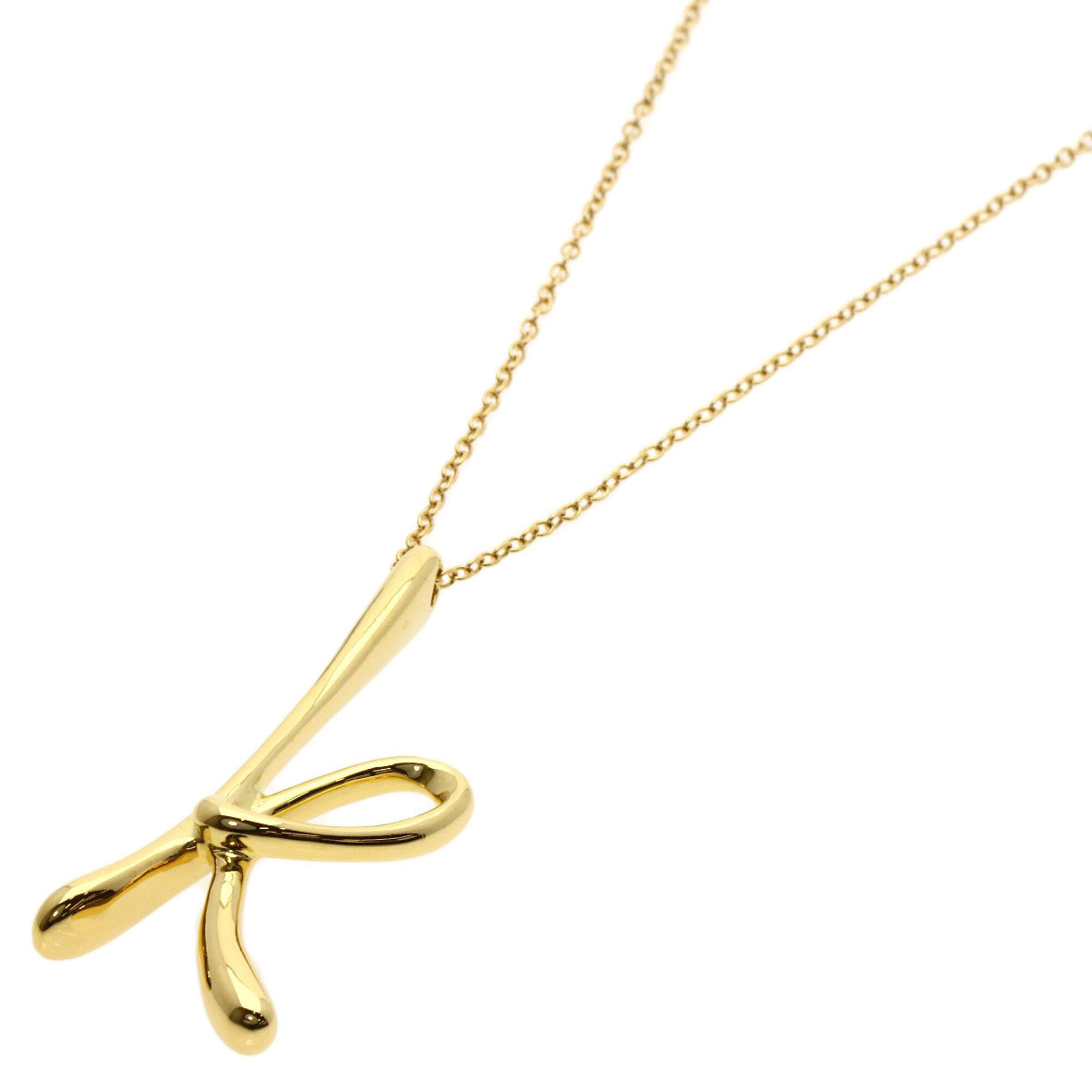 Tiffany & Co. Initial K Medium Necklace, 18K Yellow Gold, Women\'s.