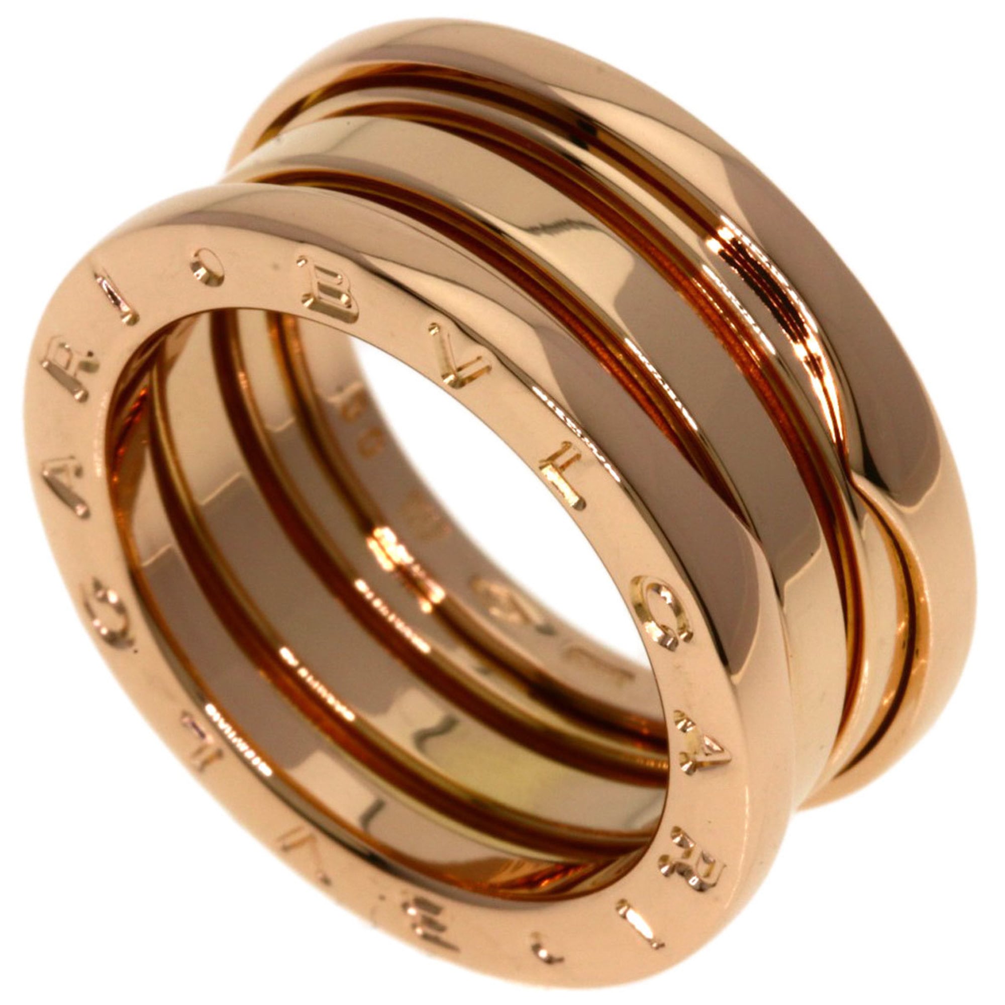 BVLGARI B-zero1 2-band ring #50, 18K pink gold, women\'s.