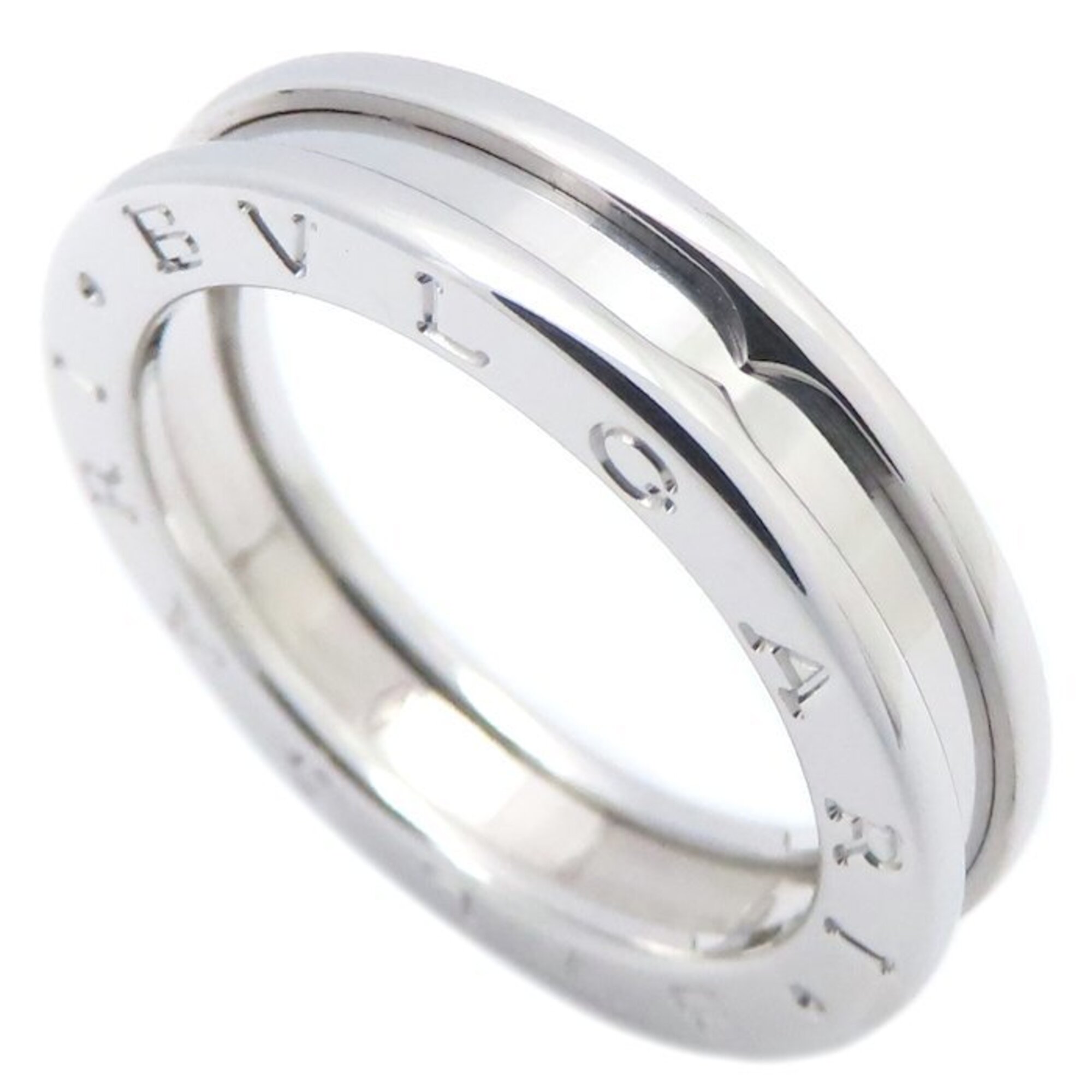 BVLGARI B.zero1 Ring, 1-band, XS (size 58), 18K White Gold, Men\'s, 295249