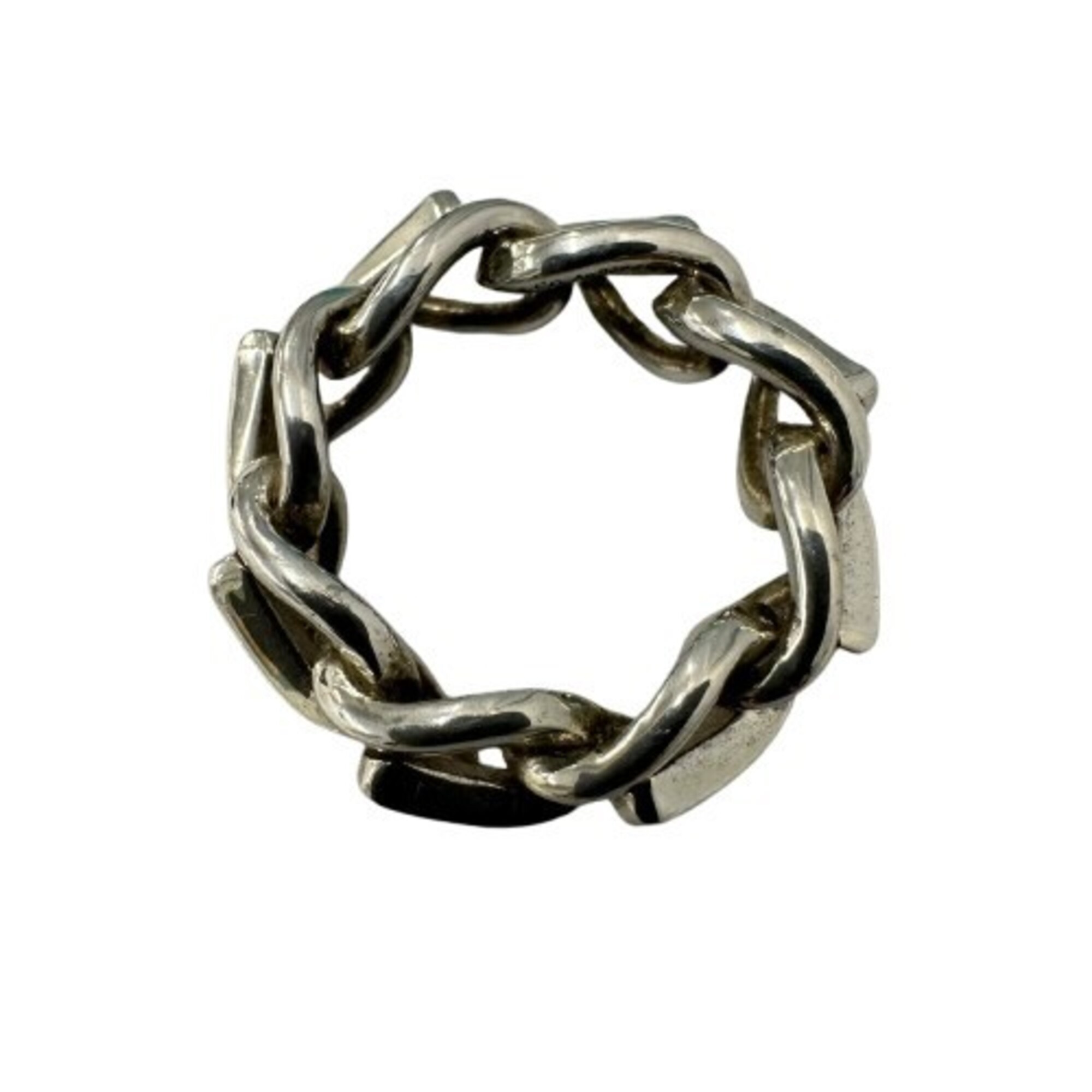 Tiffany & Co. Forgelink SV925 Ring, Silver, Size 12