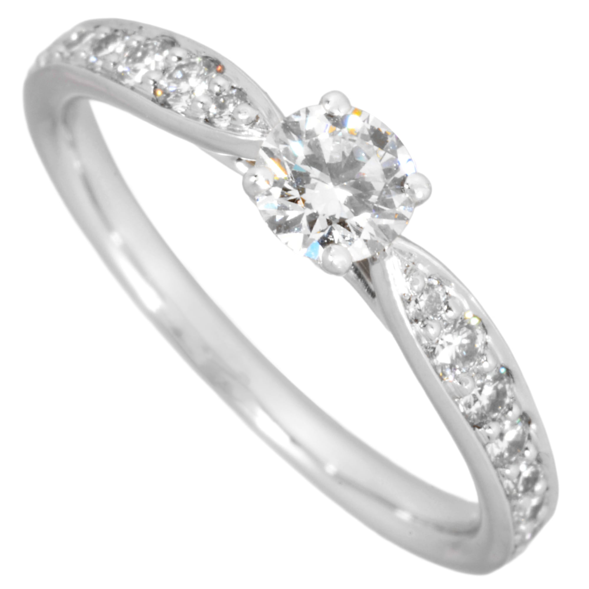 Tiffany & Co. Harmony Solitaire Ring with 0.21ct Diamond, Approximately 2.3g, Platinum 950, F VS1 3E