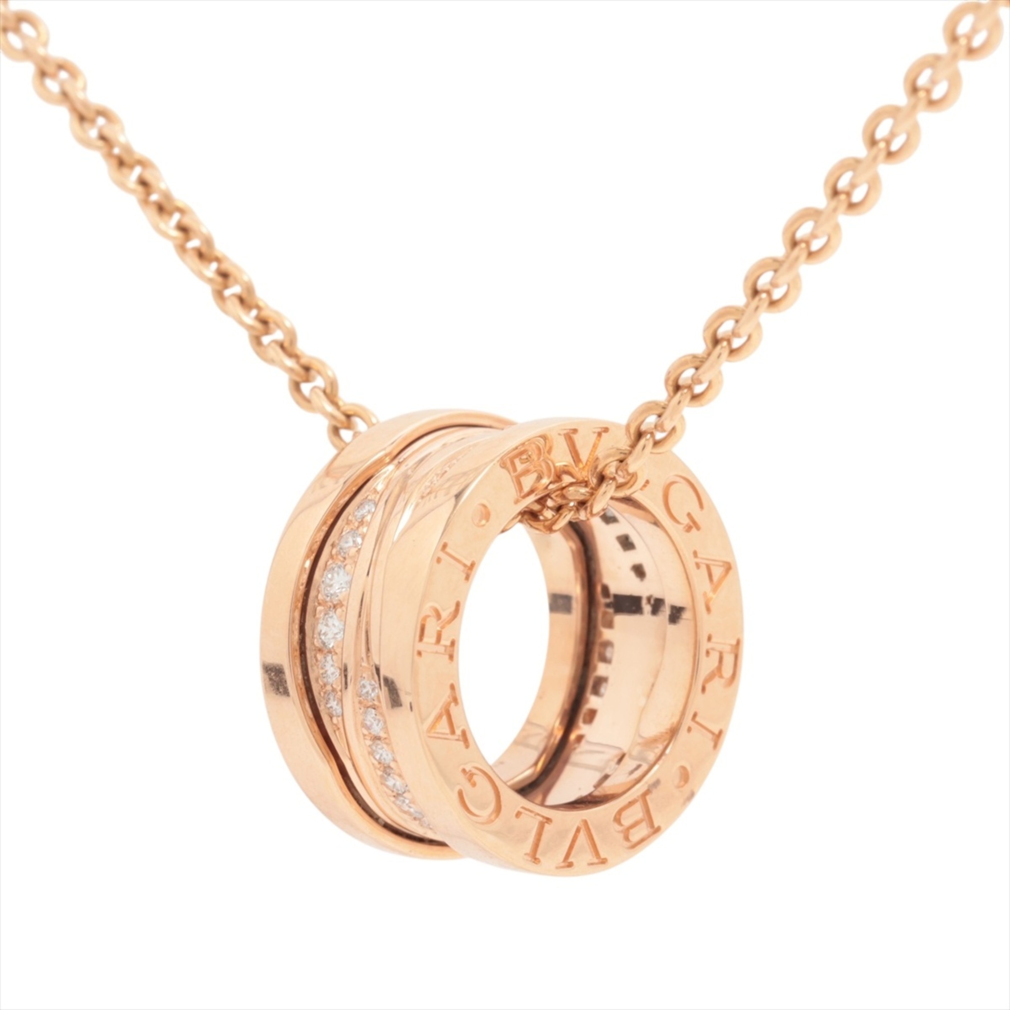 BVLGARI B.zero1 Design Legend Diamond Necklace 750 (PG) Gold