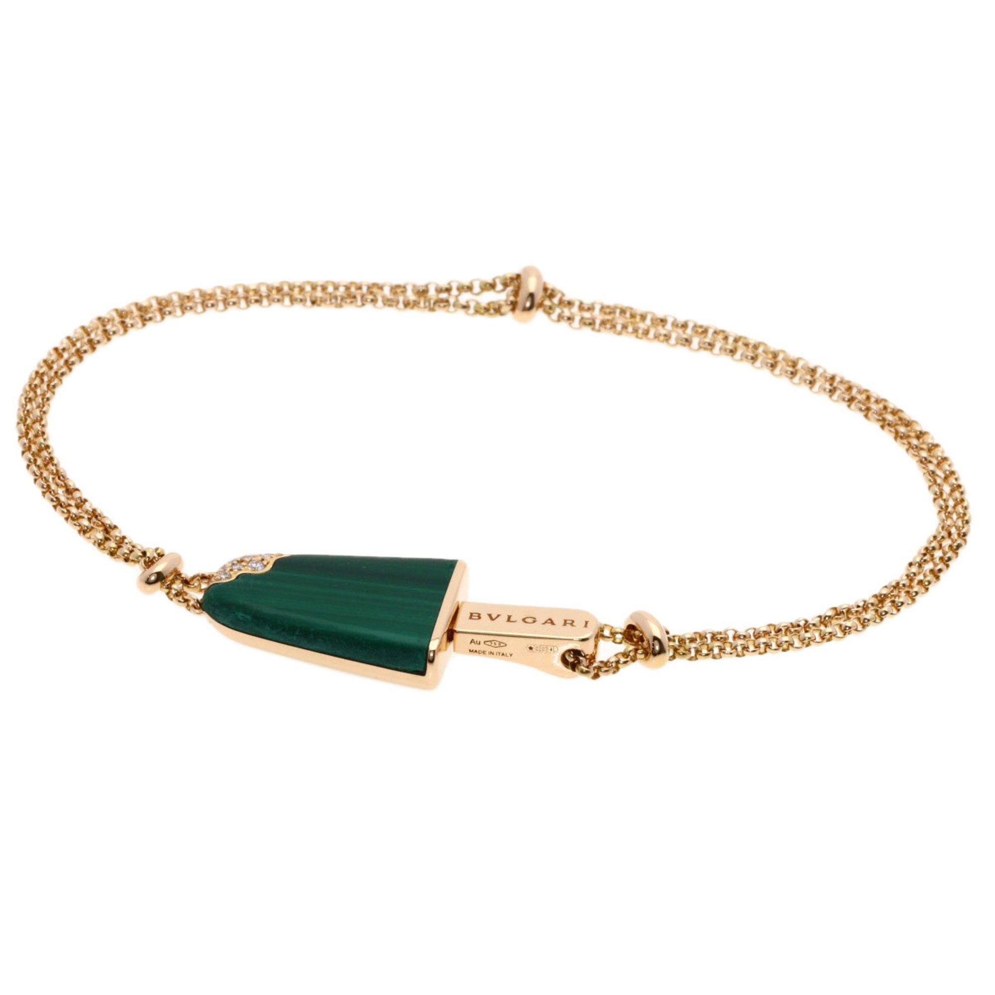 Bulgari Gelati Malachite Diamond SM Bracelet 18K Pink Gold Women\'s BVLGARI