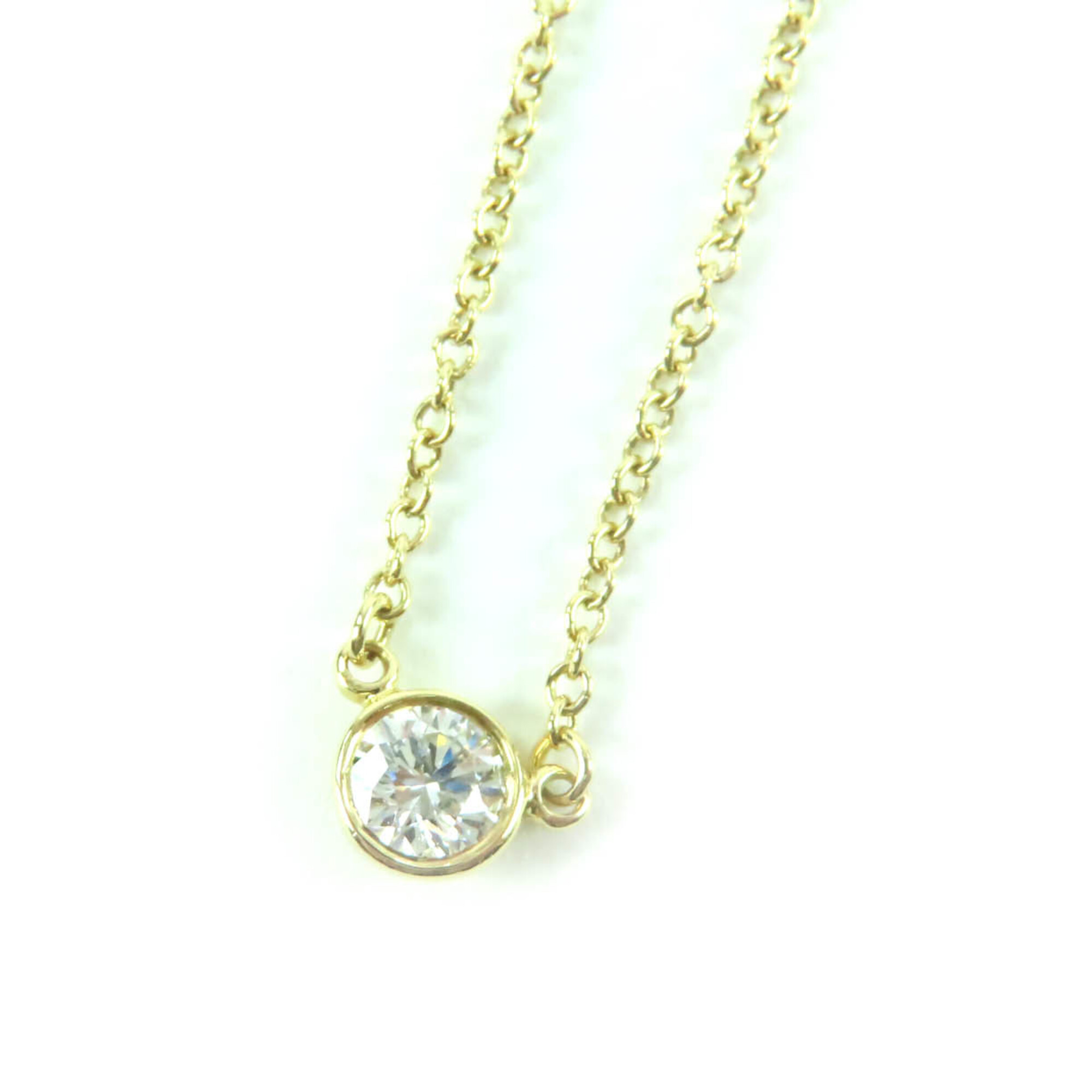 TIFFANY&Co. Tiffany Elsa Peretti By the Yard AU750 1P Diamond Necklace Gold Total Weight 1.77g Women