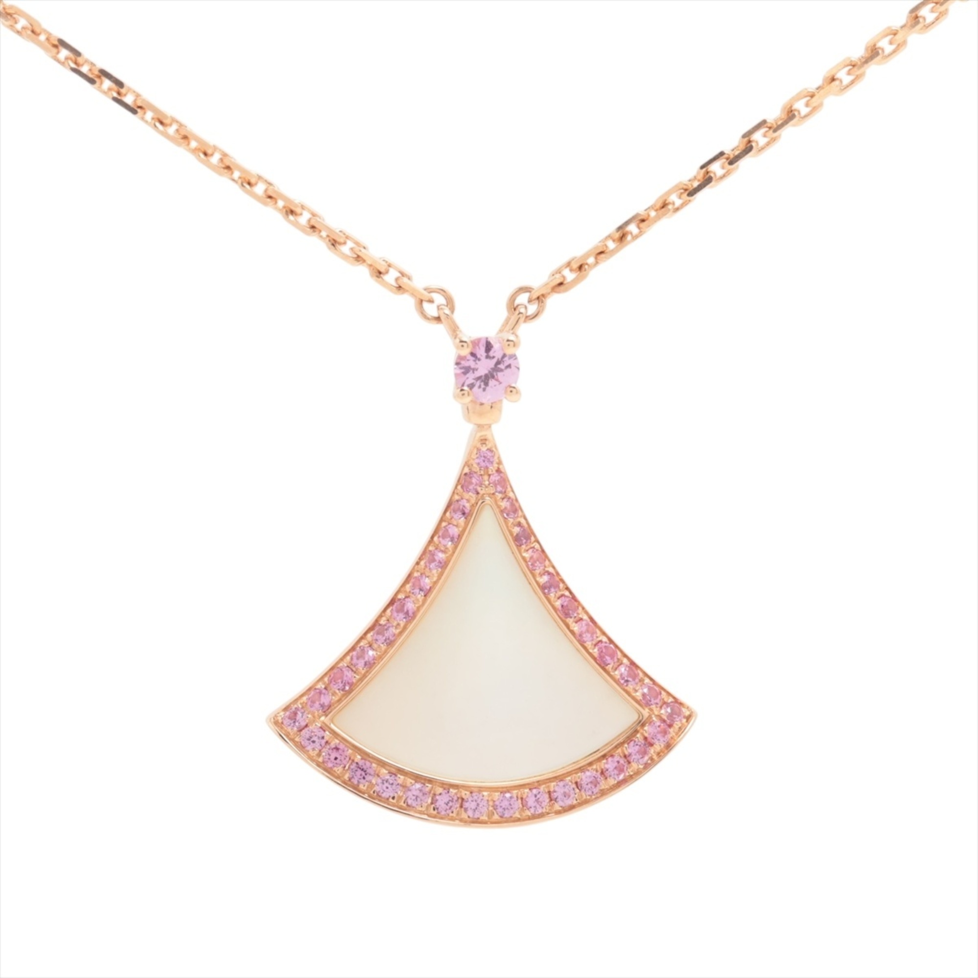 BVLGARI Diva\'s Dream Shell and Pink Sapphire Necklace in Gold (750)