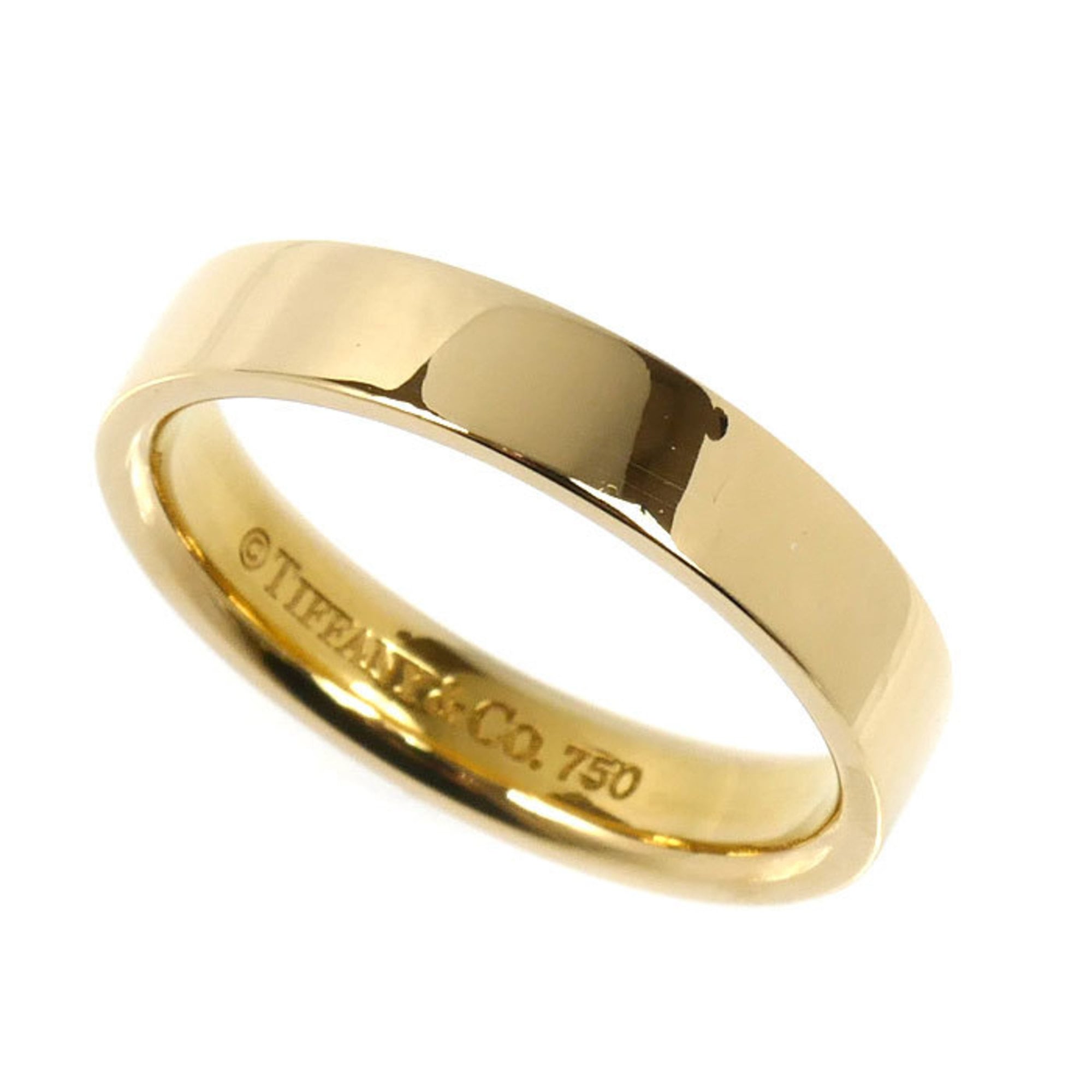 TIFFANY&Co. Tiffany 18K Yellow Gold Flat Band Ring, 5.6g, Women\'s