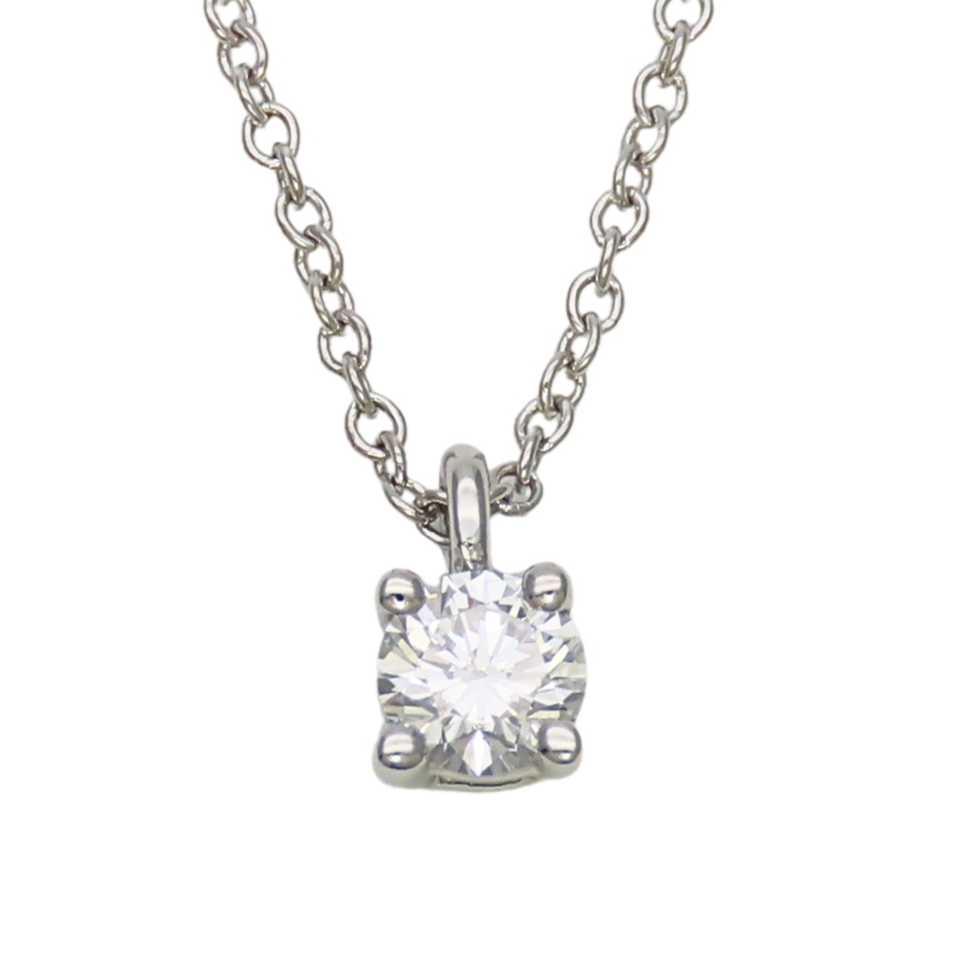 Tiffany & Co. Solitaire Necklace, Platinum 950, 1PD Diamond, Women\'s Jewelry.