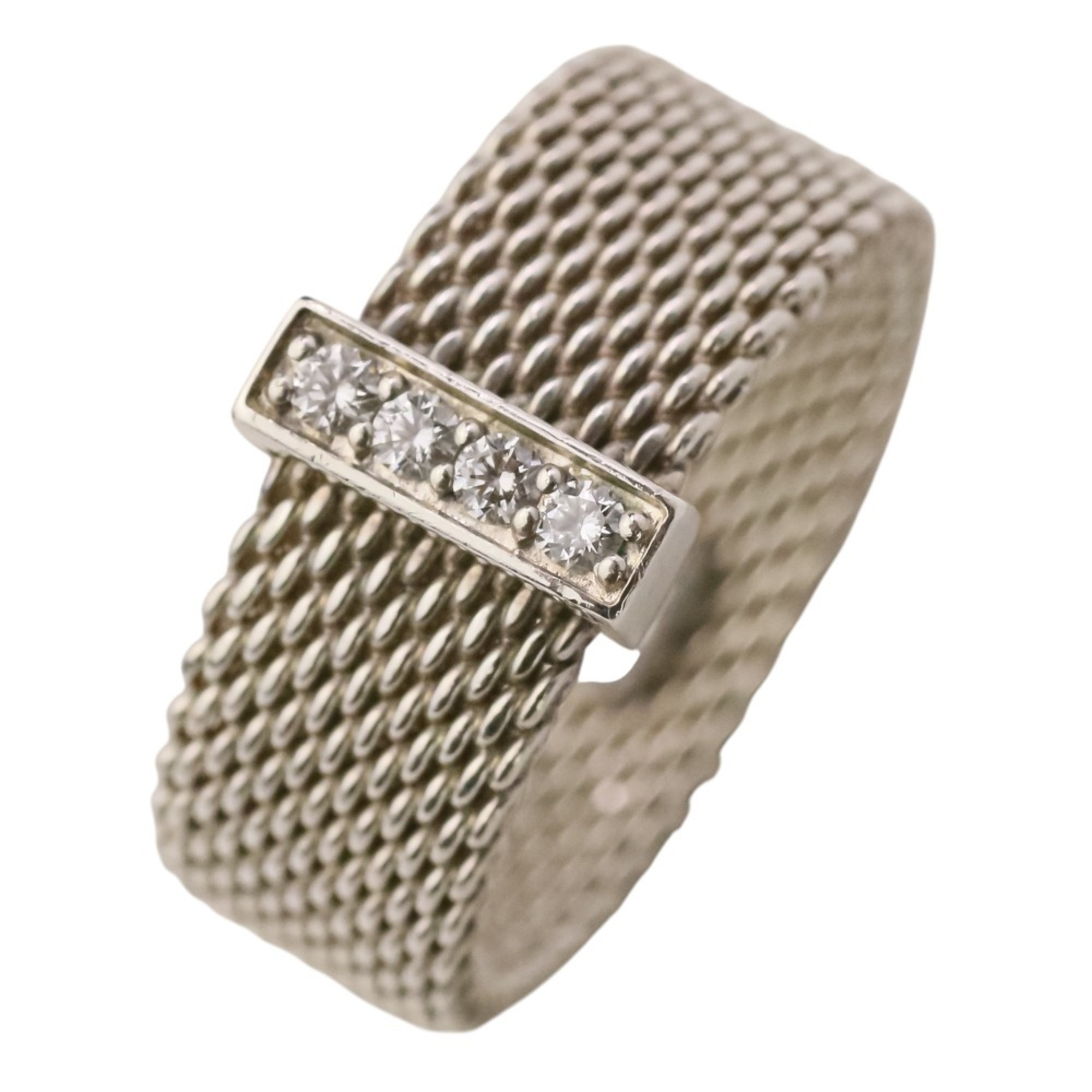 Tiffany & Co. Somerset Ring with 4 Diamonds, Sterling Silver (SV925), Women\'s