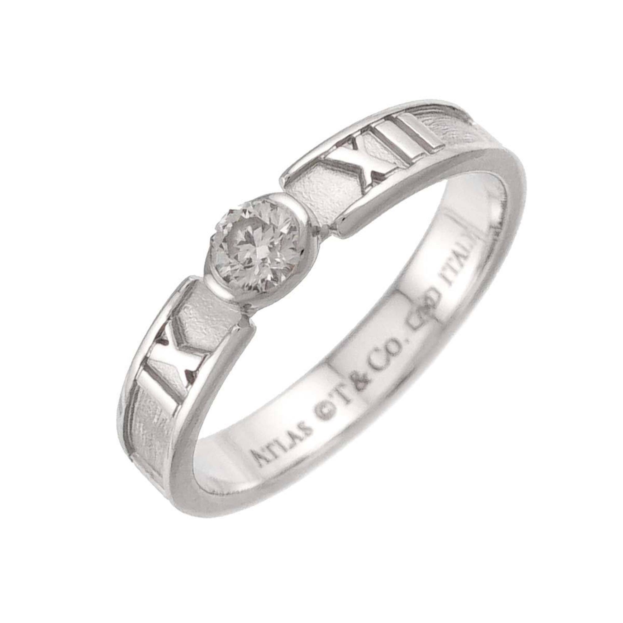 Tiffany & Co. Atlas Diamond Ring, 18K White Gold (750)
