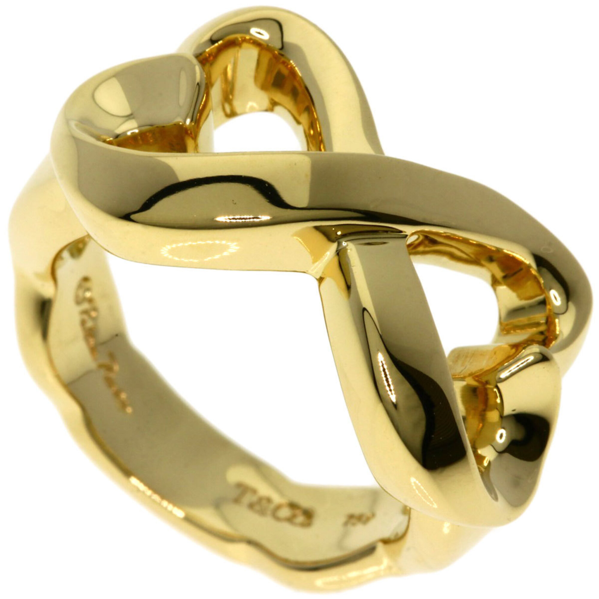 Tiffany & Co. Double Loving Heart Ring, 18K Yellow Gold, Women\'s.
