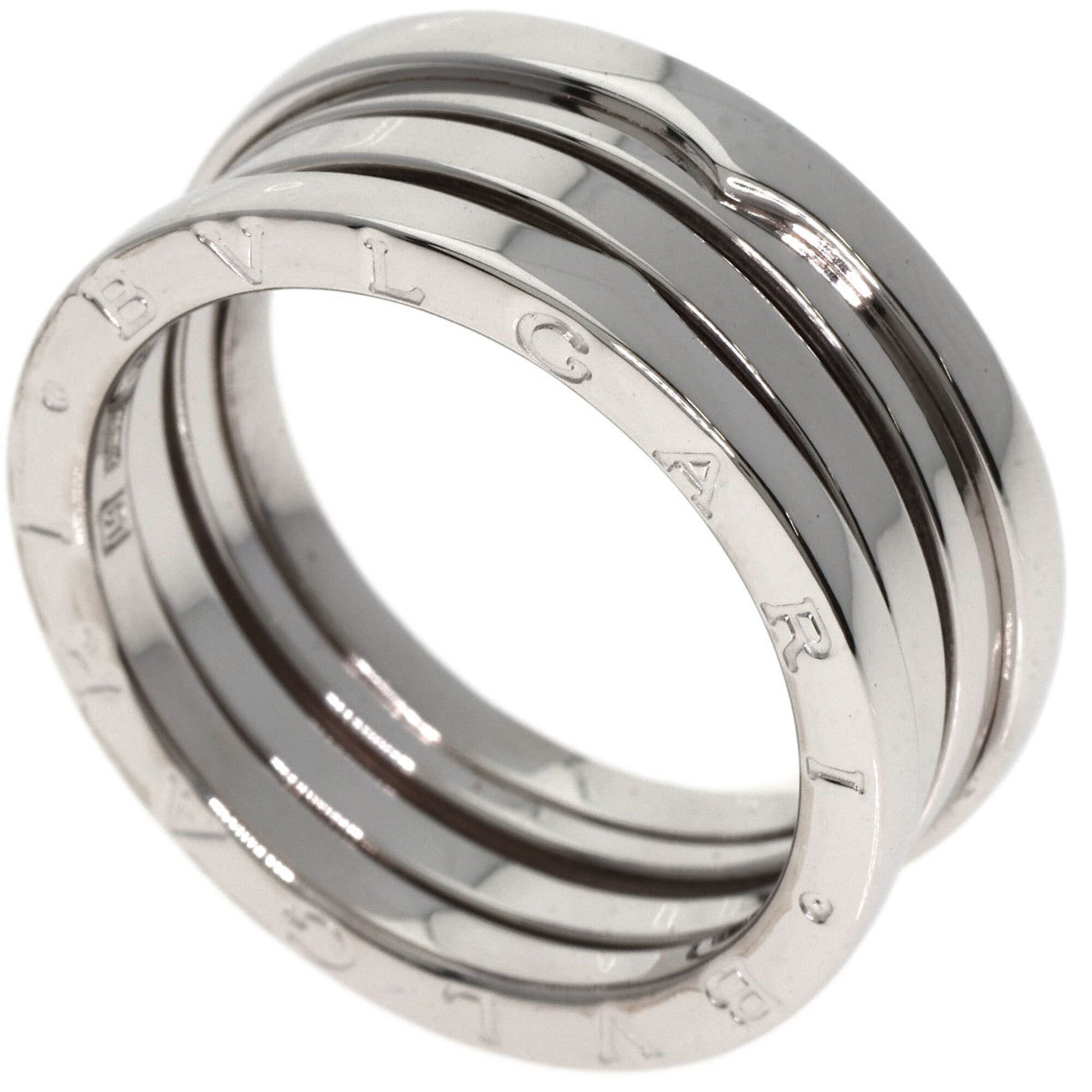Bvlgari Bulgari B-zero1 3-band ring #61, 18K white gold, unisex.