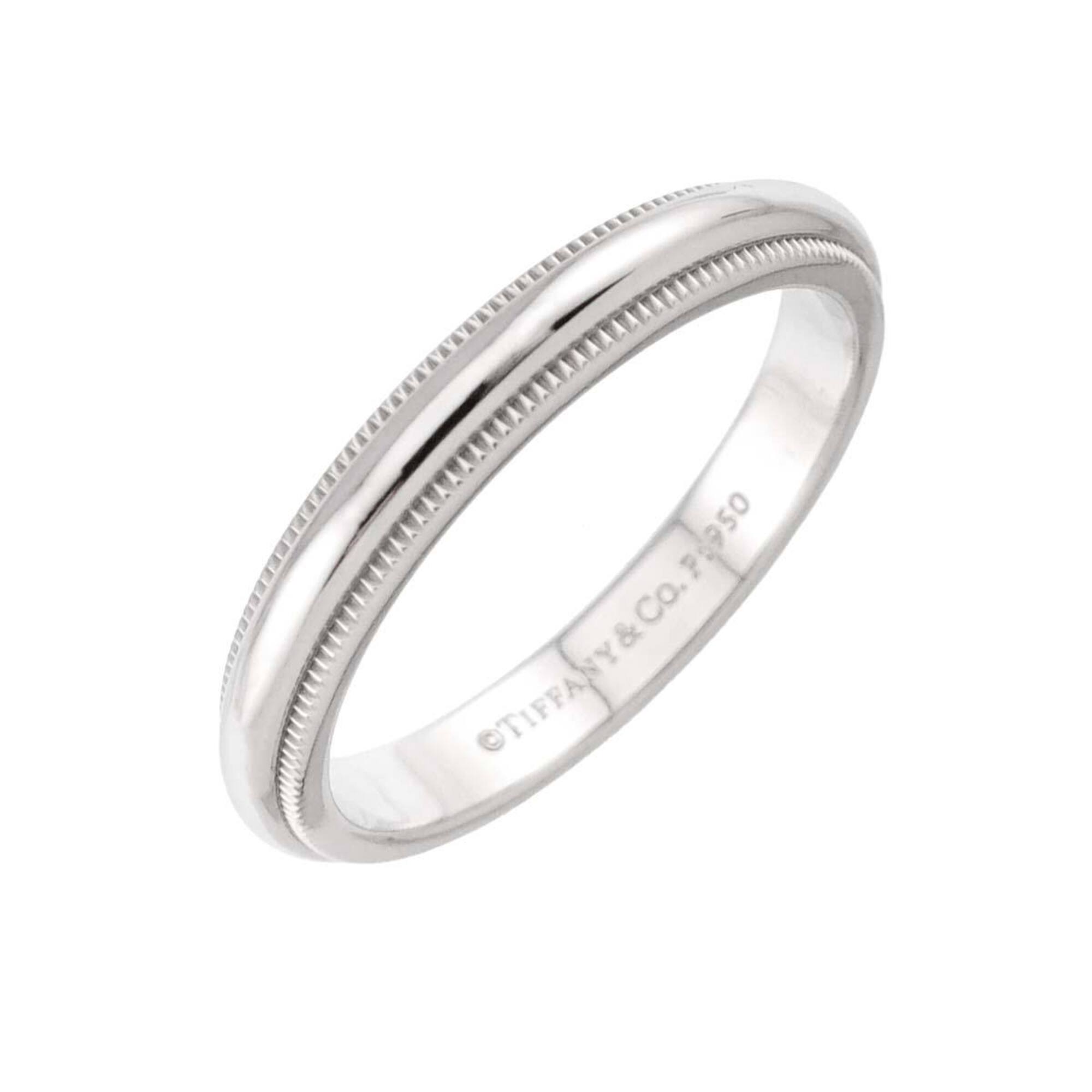 Tiffany & Co. Milgrain 1 Ring, 3mm wide, Platinum, Together Ring