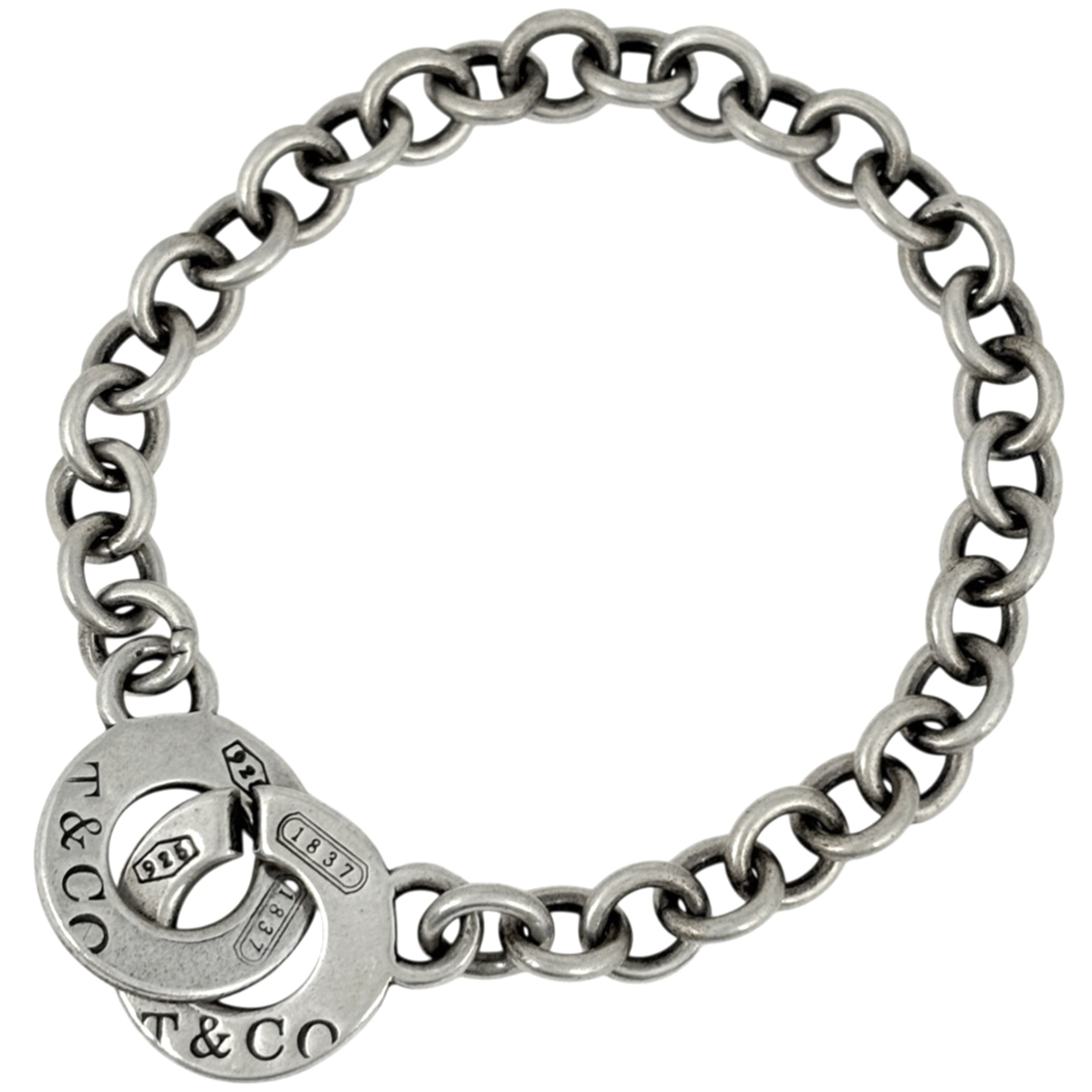 Tiffany & Co. 1837 Circle Clasp Bracelet, Sterling Silver 925, Silver, Women\'s