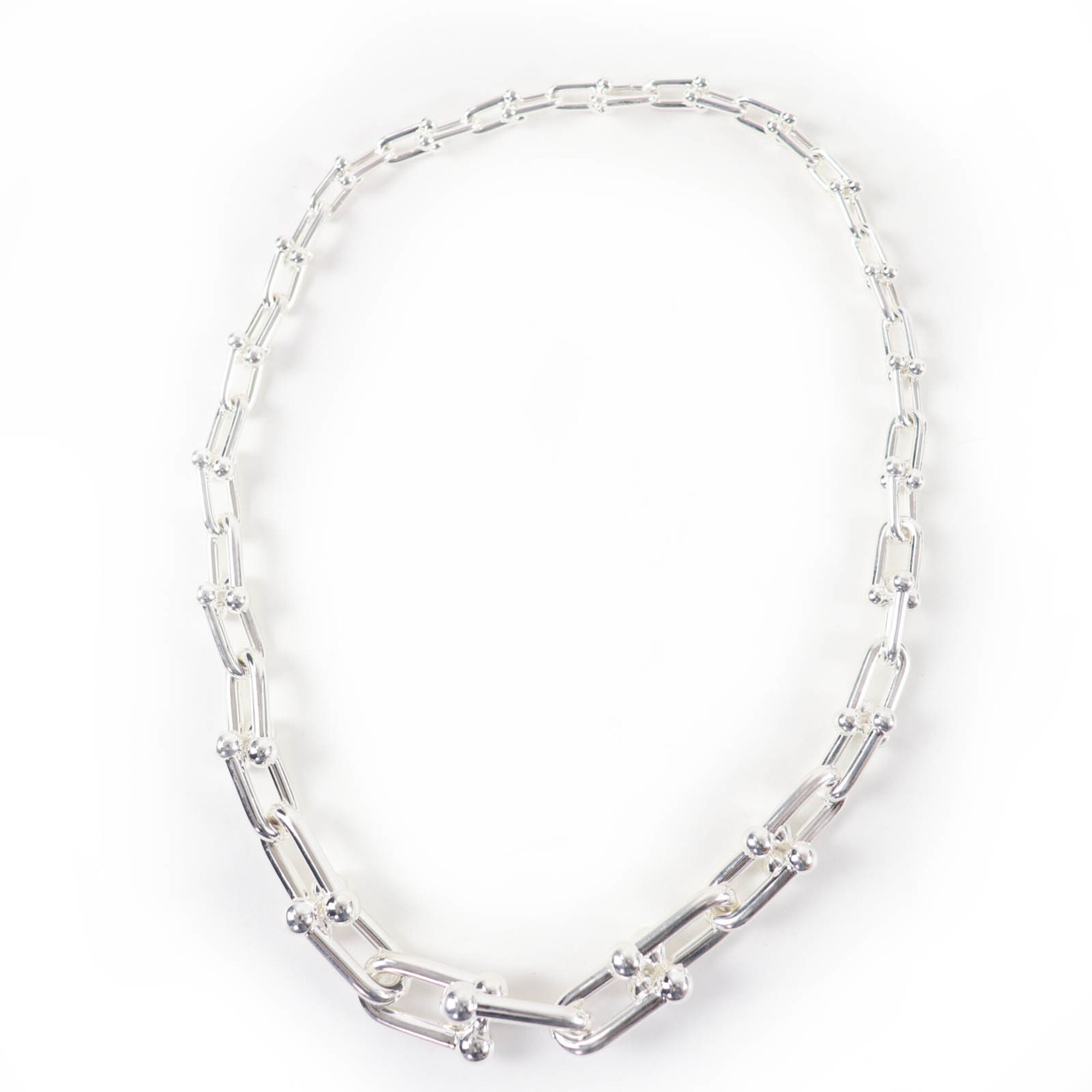 TIFFANY&Co. Tiffany HardWear Graduated Link Necklace AG925 Silver, Weight 103.83g, Women\'s/Men\'s