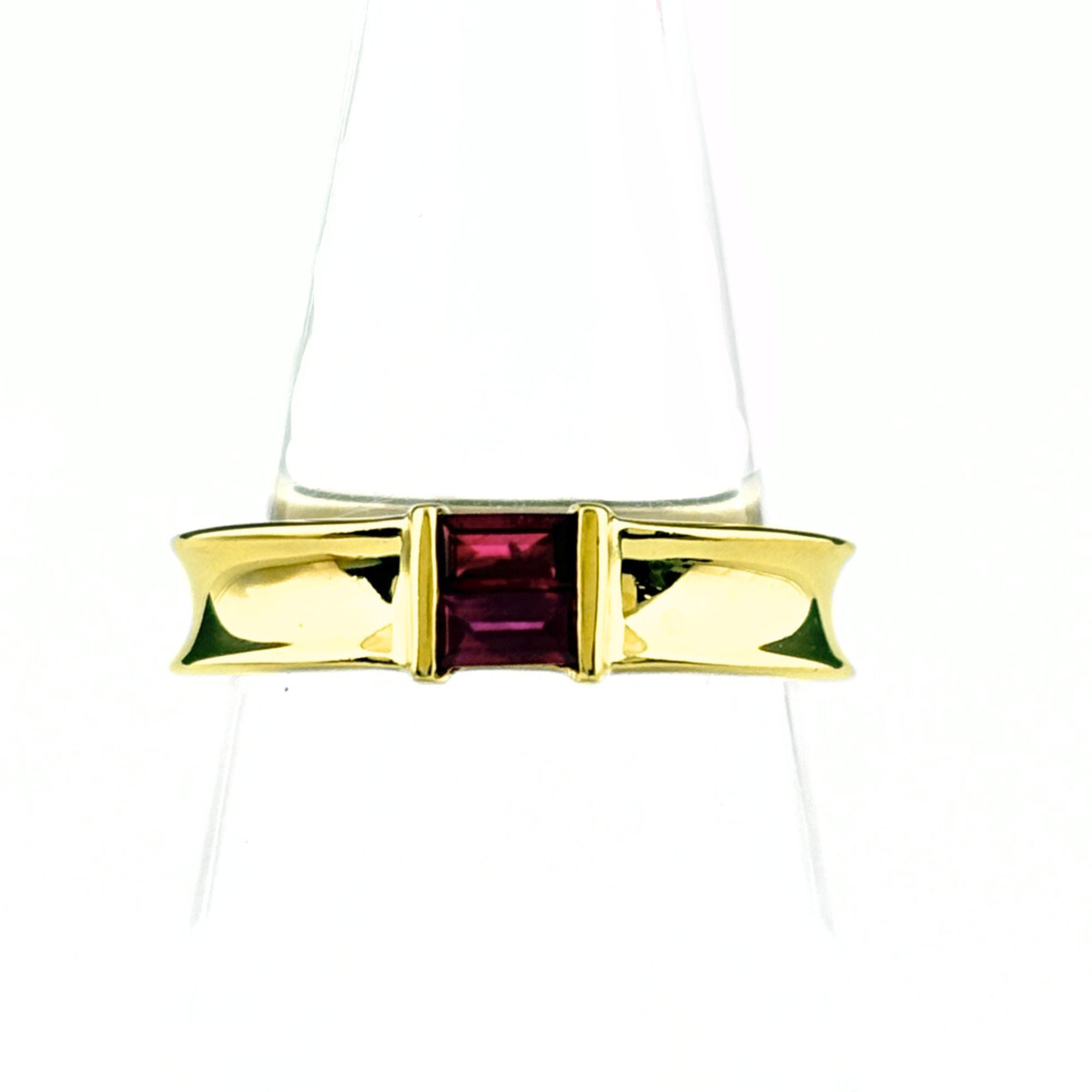 Tiffany & Co. Stacking Ring, Yellow Gold (YG) 750, Ruby, Women\'s Ring