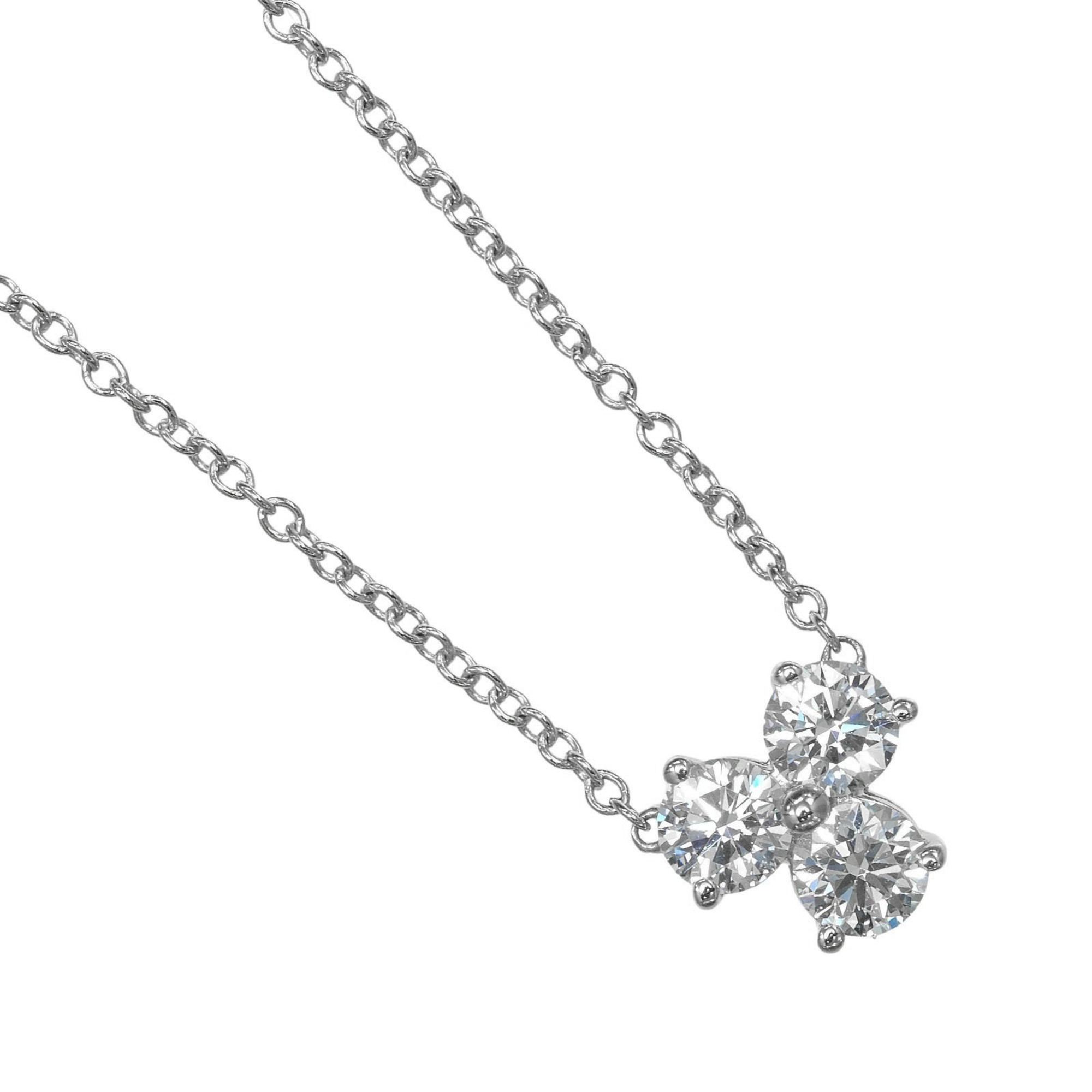 Tiffany & Co. Aria necklace in platinum (Pt950) with diamonds, approximately 2.68g.