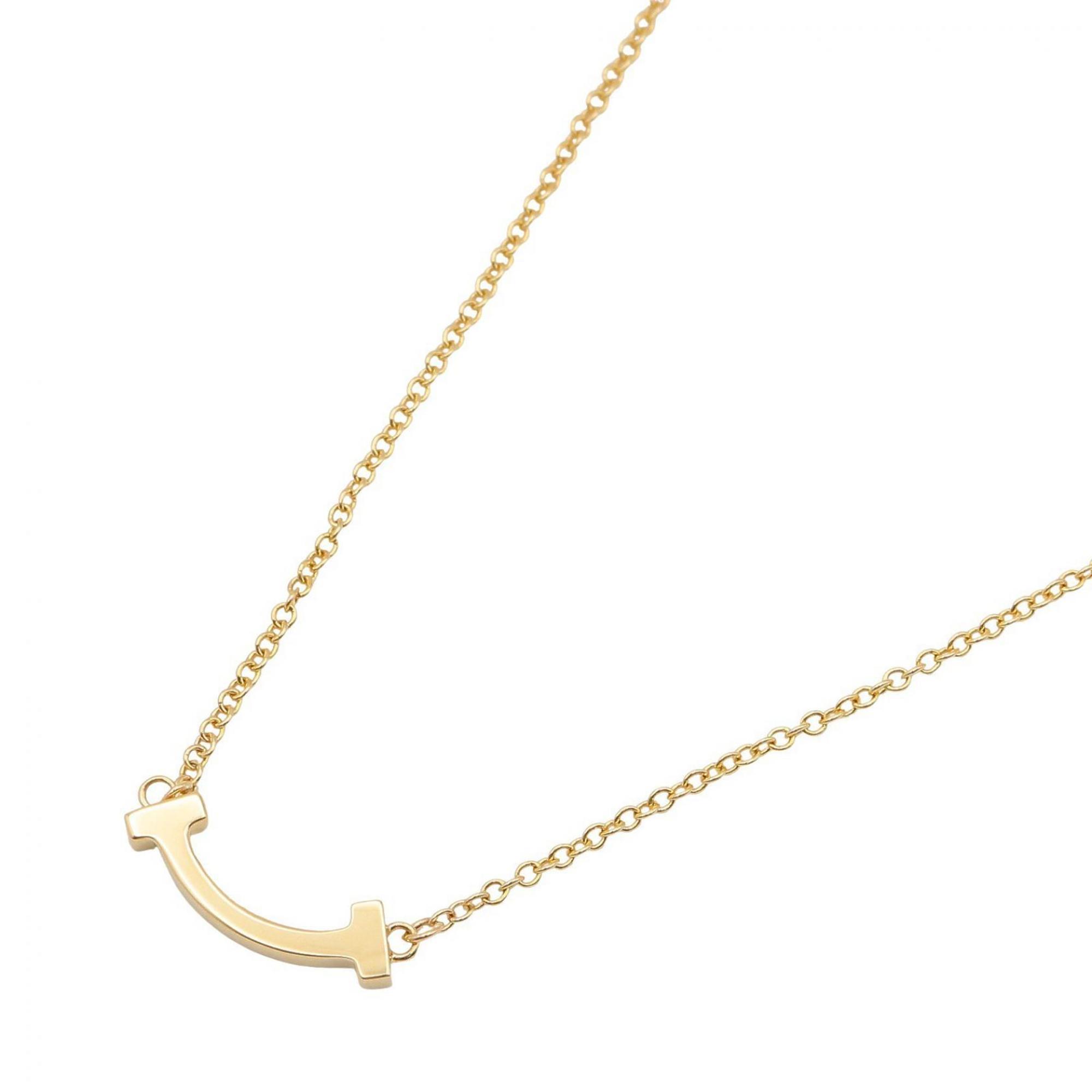 Tiffany & Co. T Smile Mini Necklace, 18K (Yellow Gold), Gold Tone, Men\'s Women\'s, Item Number 6261