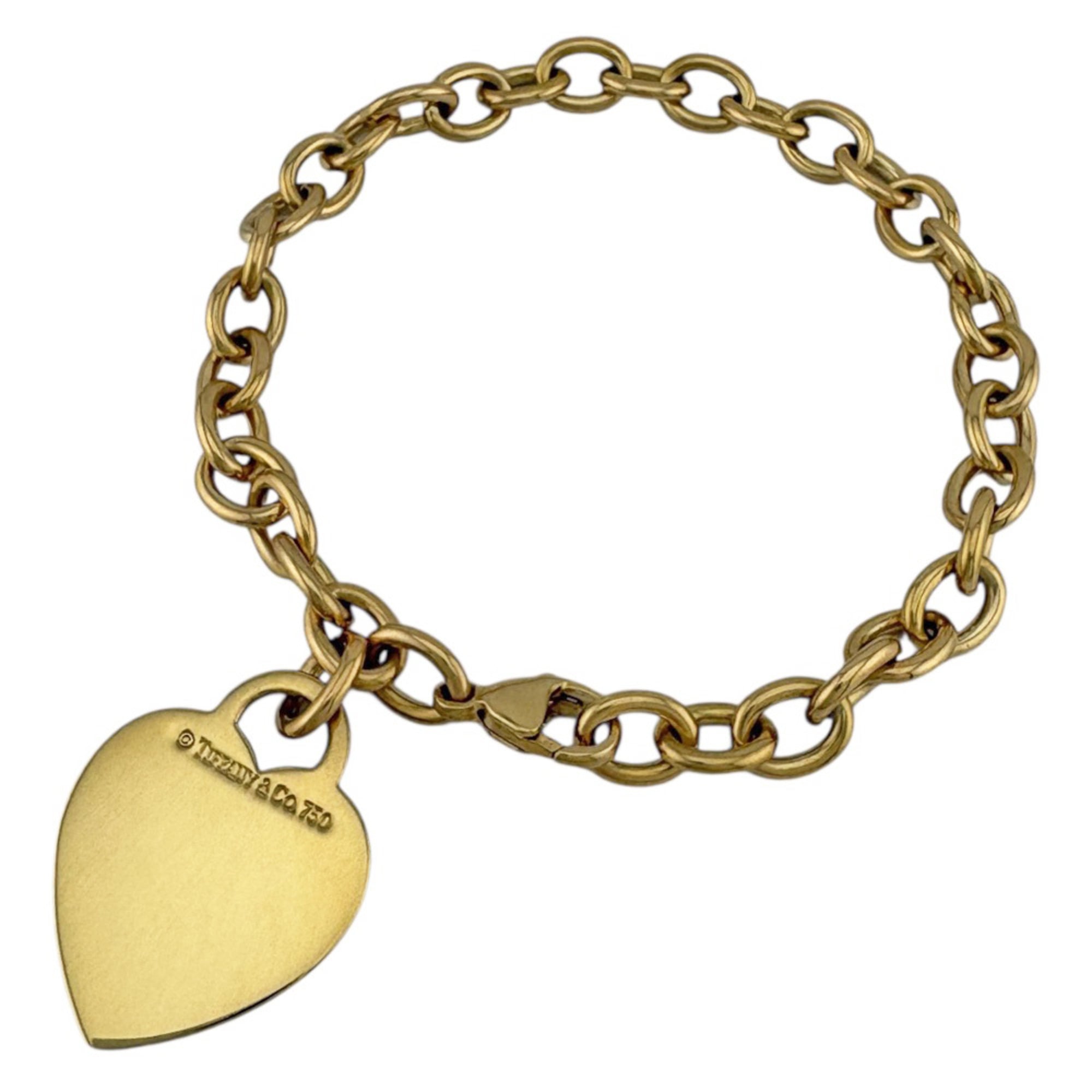 Tiffany Return to Heart Tag Bracelet, 18k Gold, Women\'s, Pre-owned, TIFFANY & Co.