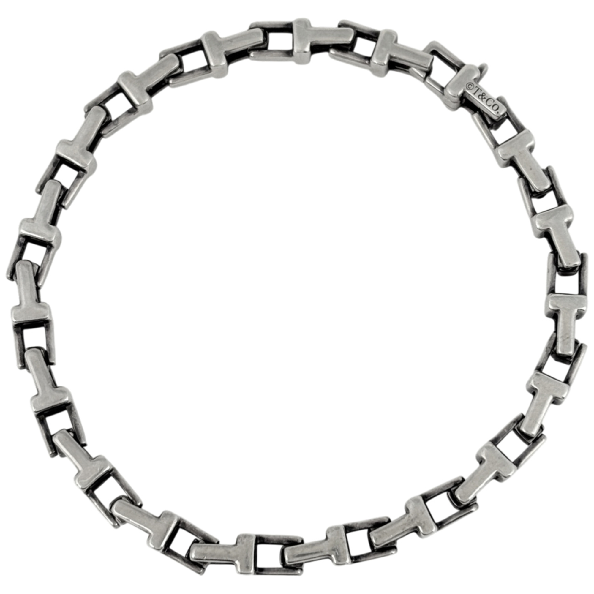 Tiffany & Co. T Narrow Chain Bracelet, Sterling Silver 925, Women\'s Bracelet