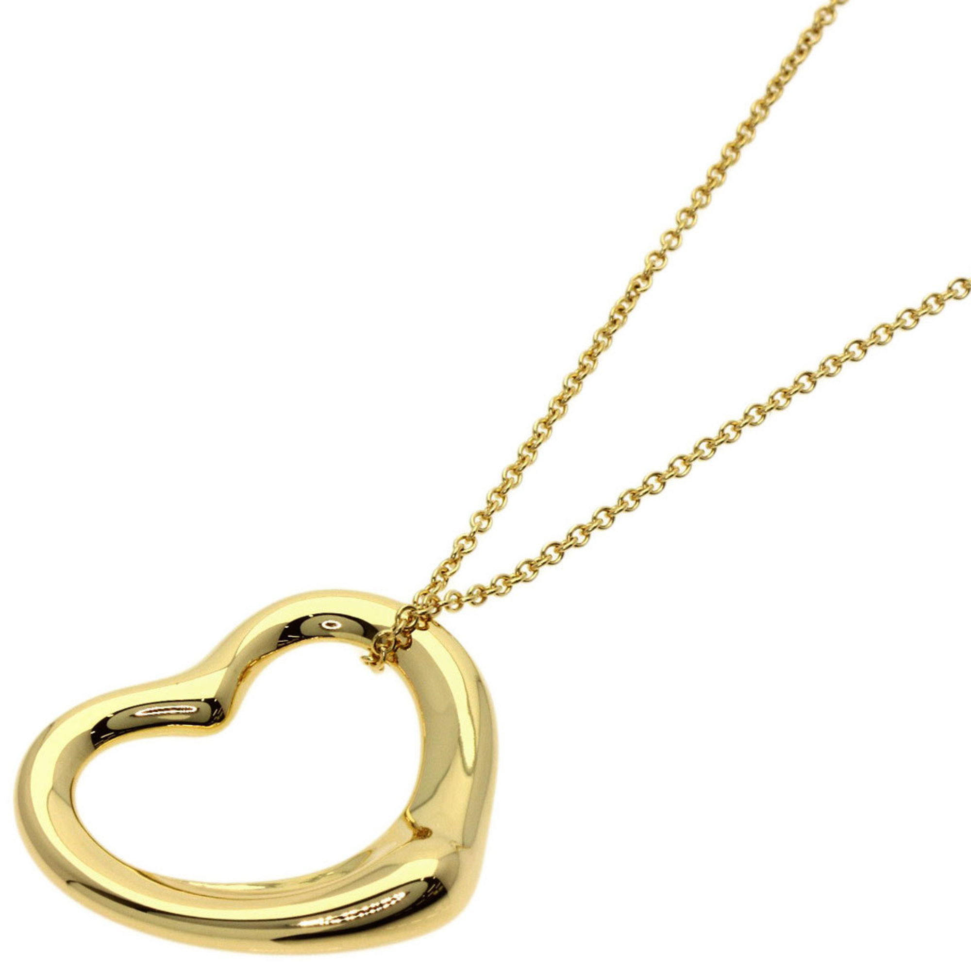 Tiffany & Co. Open Heart Necklace in 18K Yellow Gold for Women.