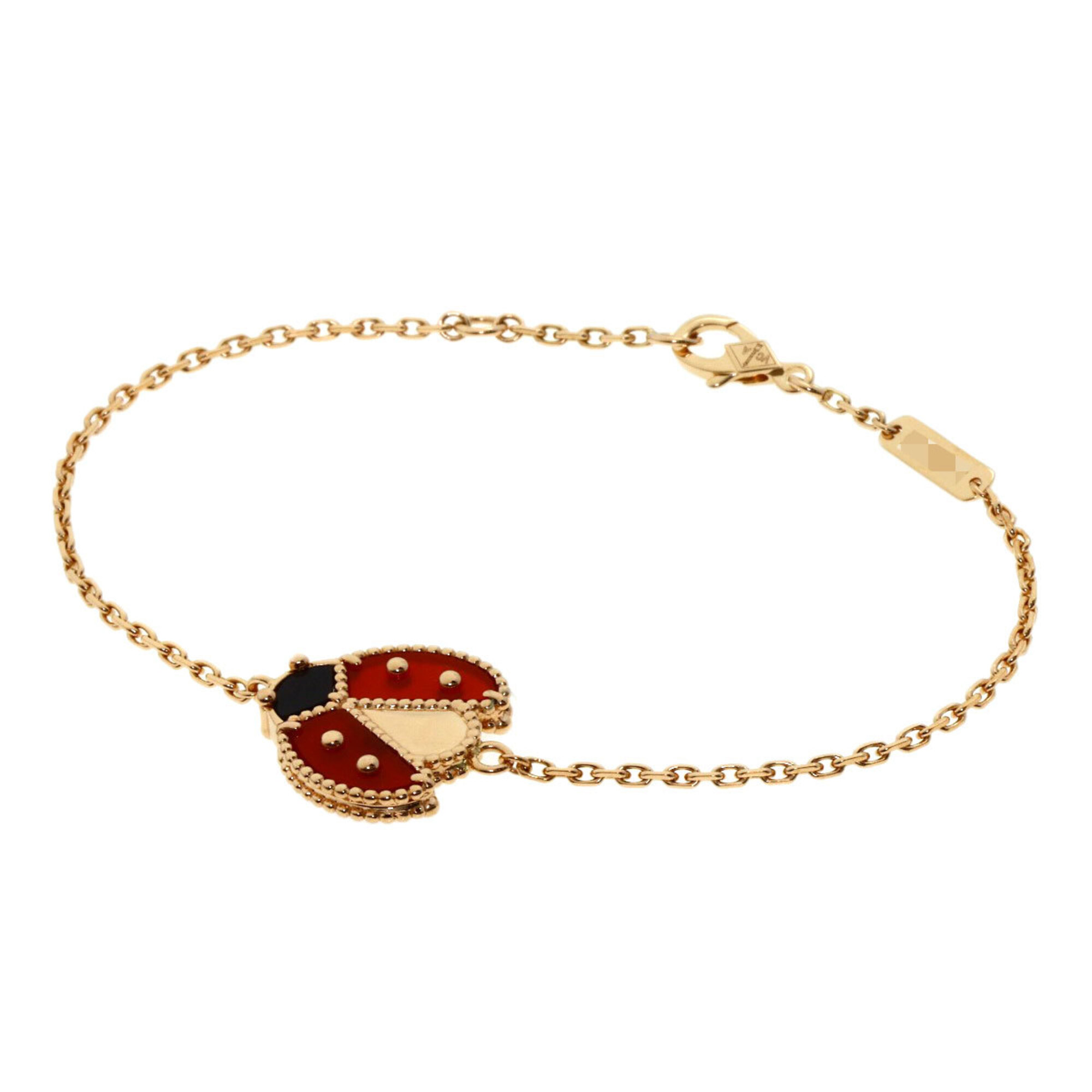 Van Cleef & Arpels Lucky Spring Open Wing Ladybug Bracelet 18K Pink Gold Women\'s