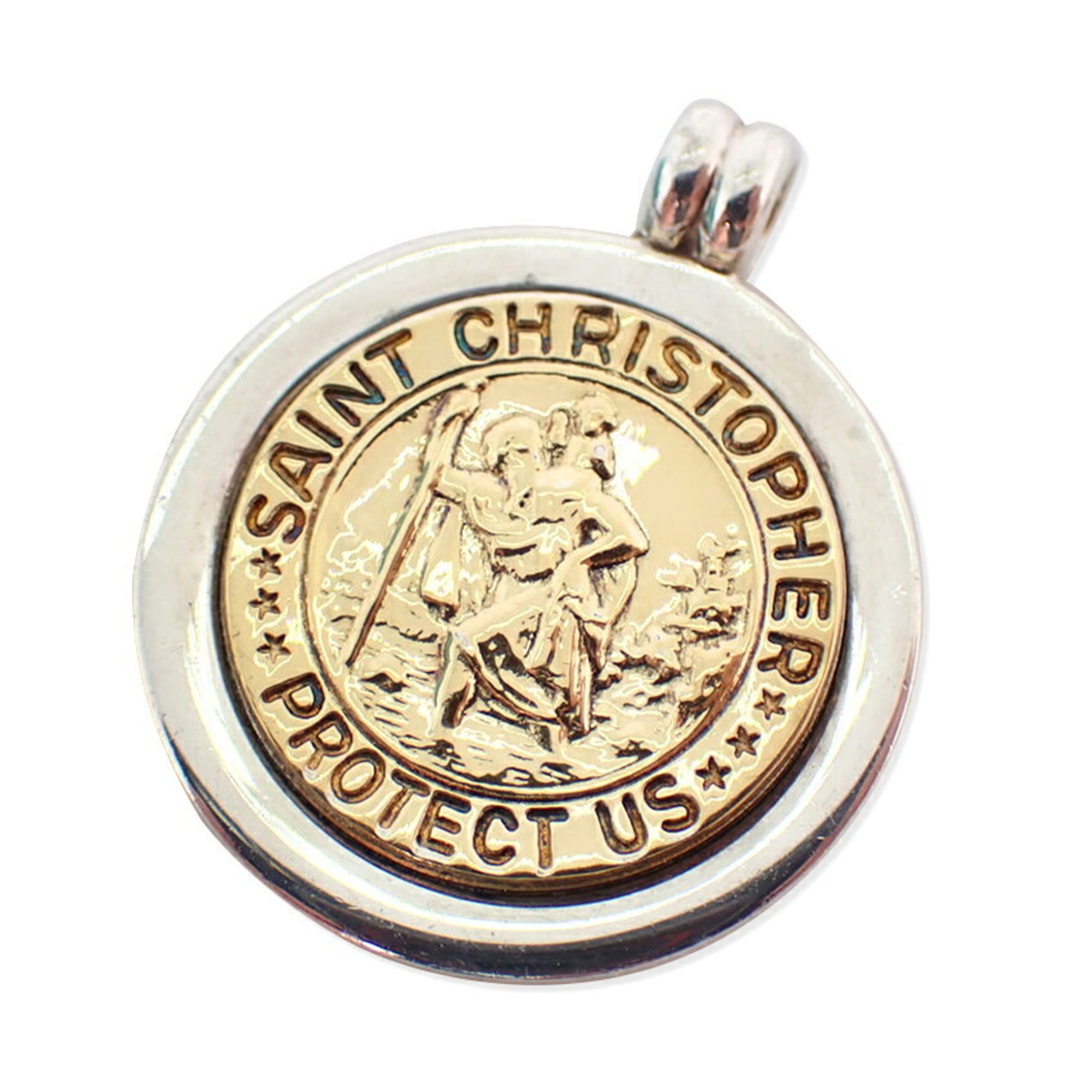 TIFFANY & Co. 925 750 St. Christopher Coin Pendant Top