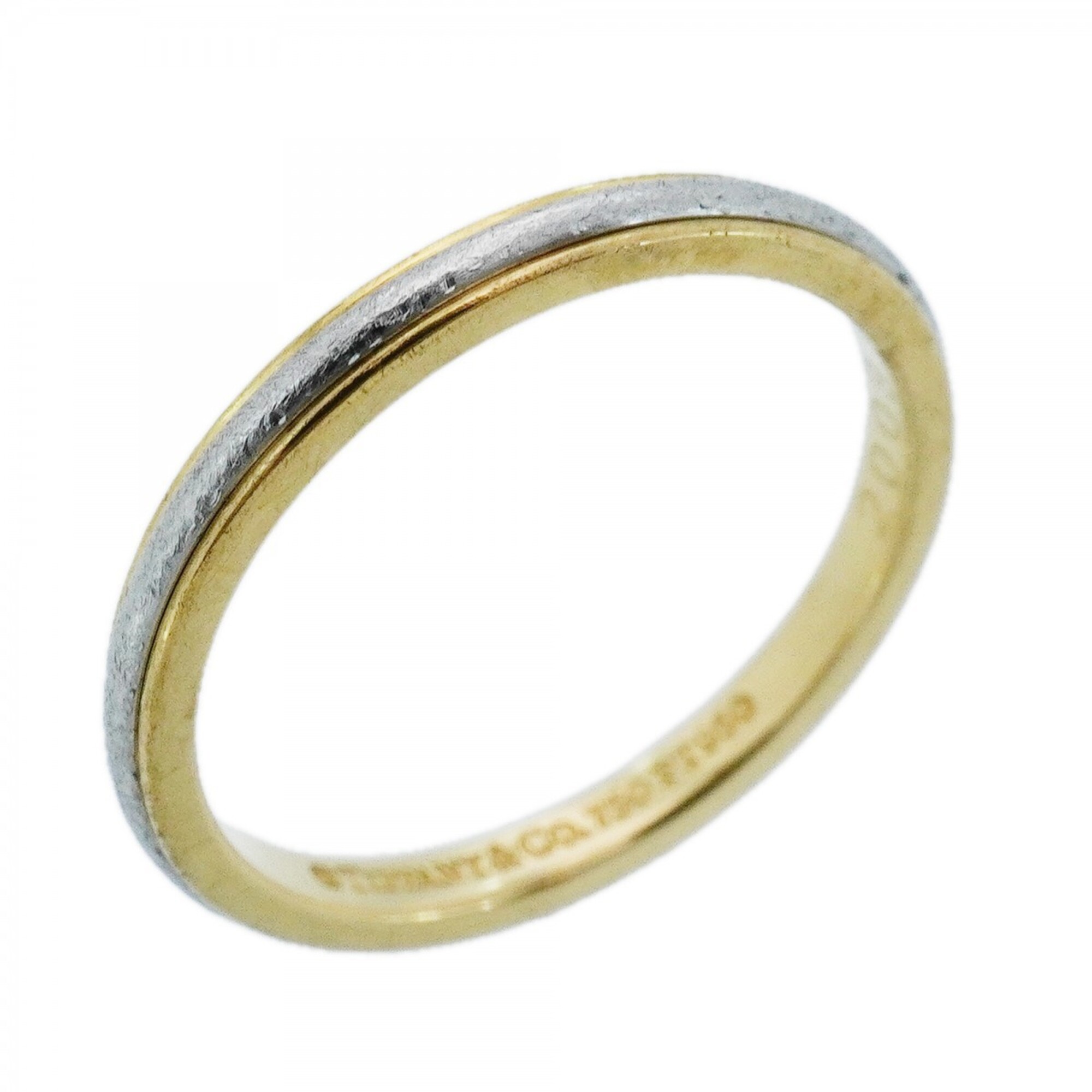 Tiffany & Co. Lucida Ring, 18K Yellow Gold (KYG), Platinum (Pt950), Size 7.5, Women\'s