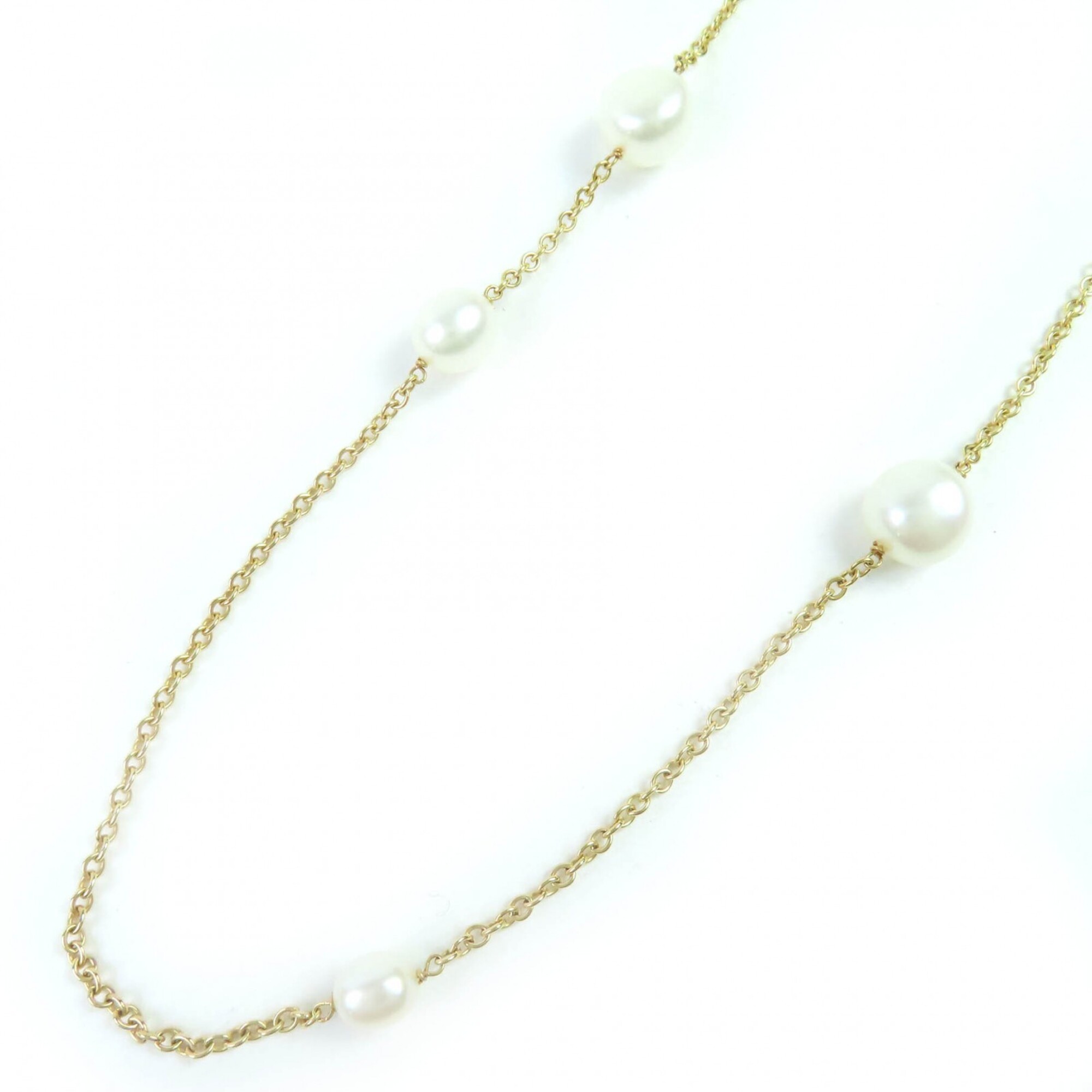 TIFFANY&Co. Tiffany & Co. Elsa Peretti 750 Pearl Necklace, 91.5cm, Gold and White, with Box Case, We