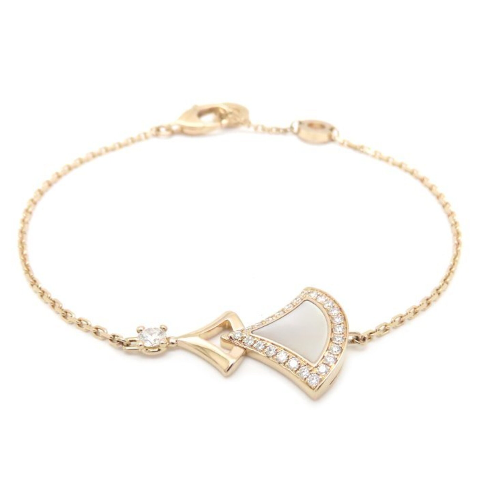 BVLGARI Diva\'s Dream Bracelet SM Mother-of-Pearl Diamond 18KPG Women\'s 358683 295303