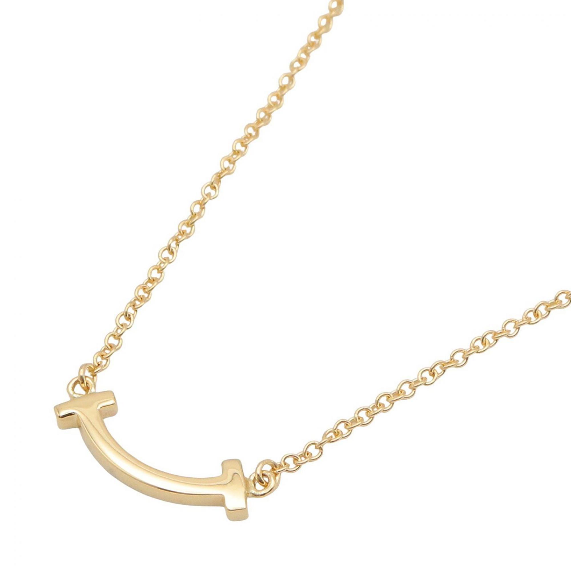 Tiffany & Co. T Smile Mini Necklace, 18K (Yellow Gold), Gold Tone, Men\'s Women\'s, Item Number 6261