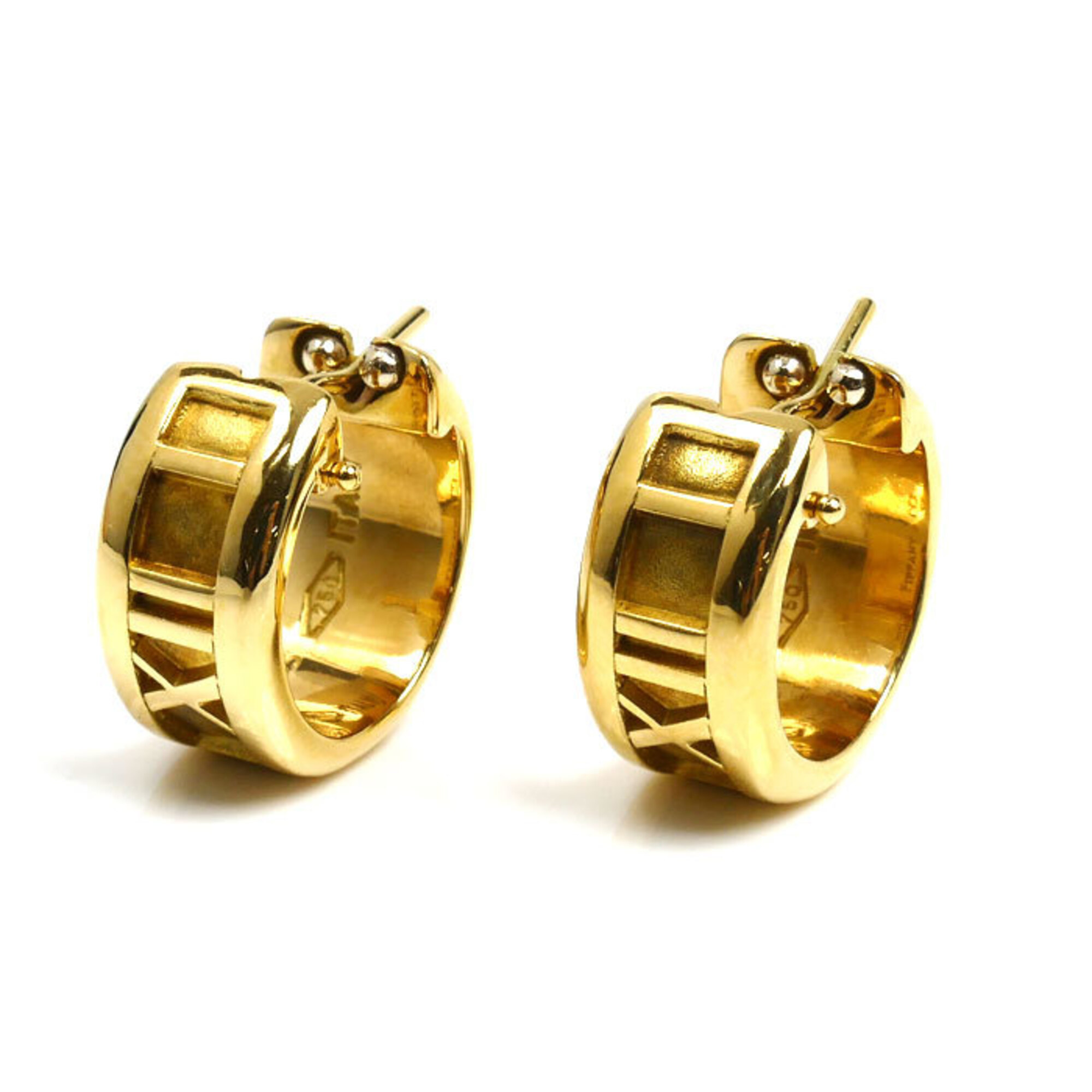 TIFFANY&Co. Tiffany & Co. 18K Yellow Gold Atlas Hoop Earrings 11.5g Women\'s