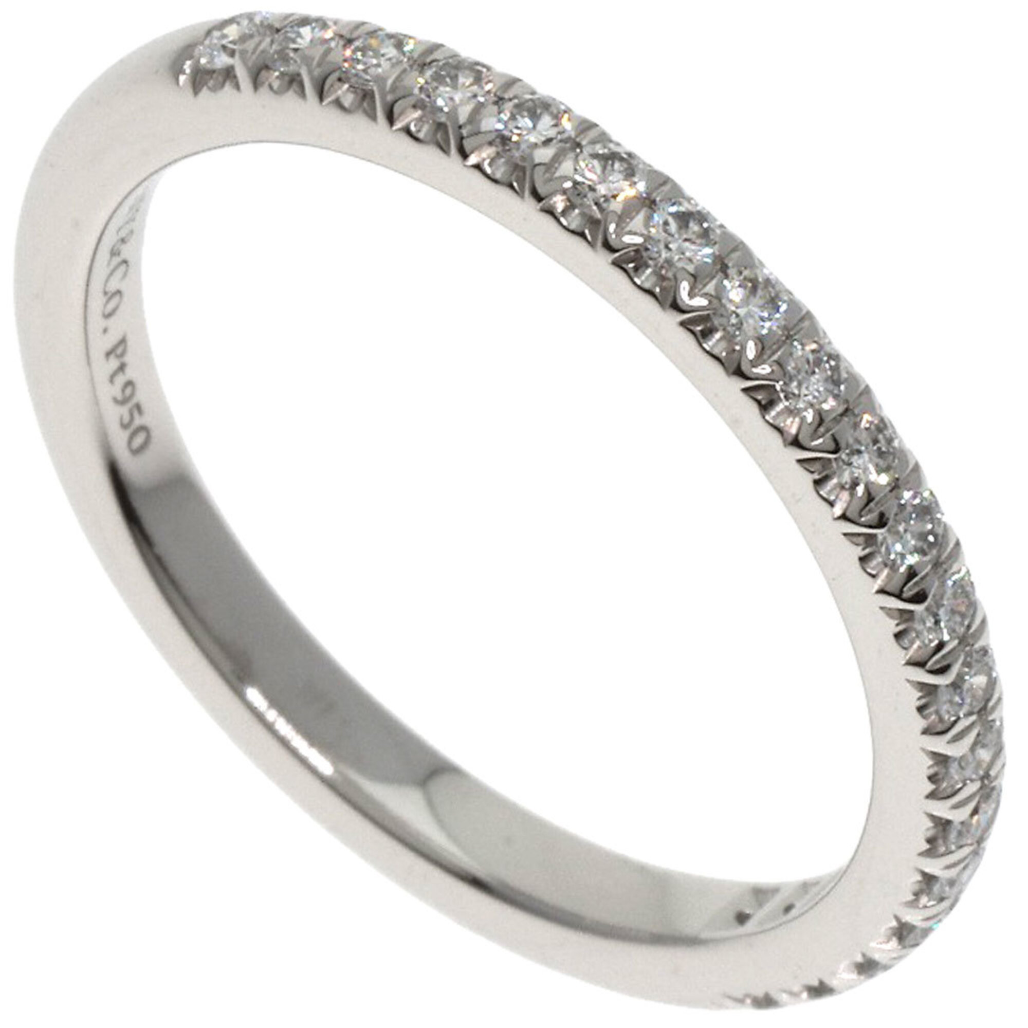 Tiffany & Co. Novo Half Eternity Diamond Ring, Platinum PT950, Women\'s.