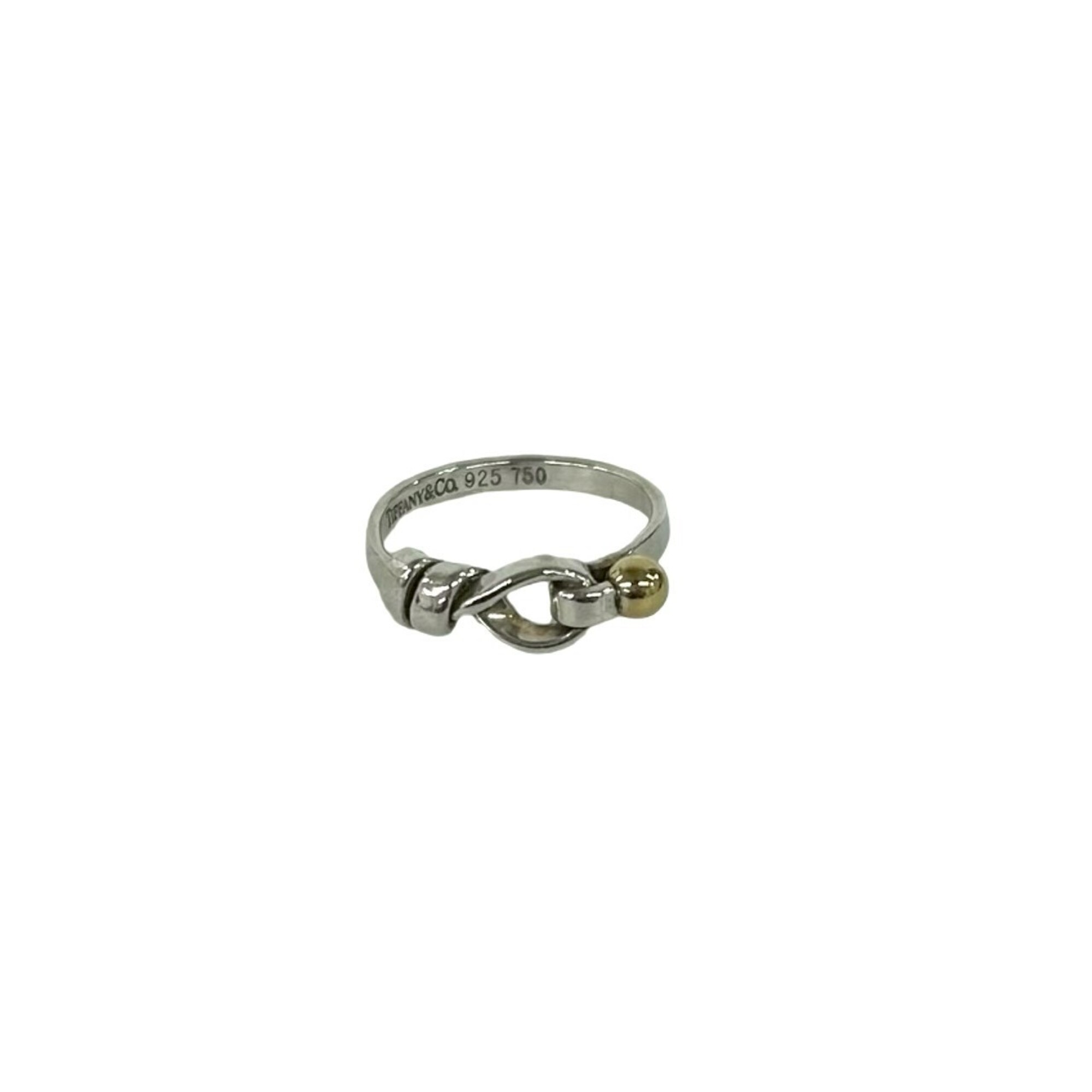 TIFFANY&Co. Tiffany Love Knot Ring, Sterling Silver 925, 18K 750YG, and Yellow Gold, Item Number 318
